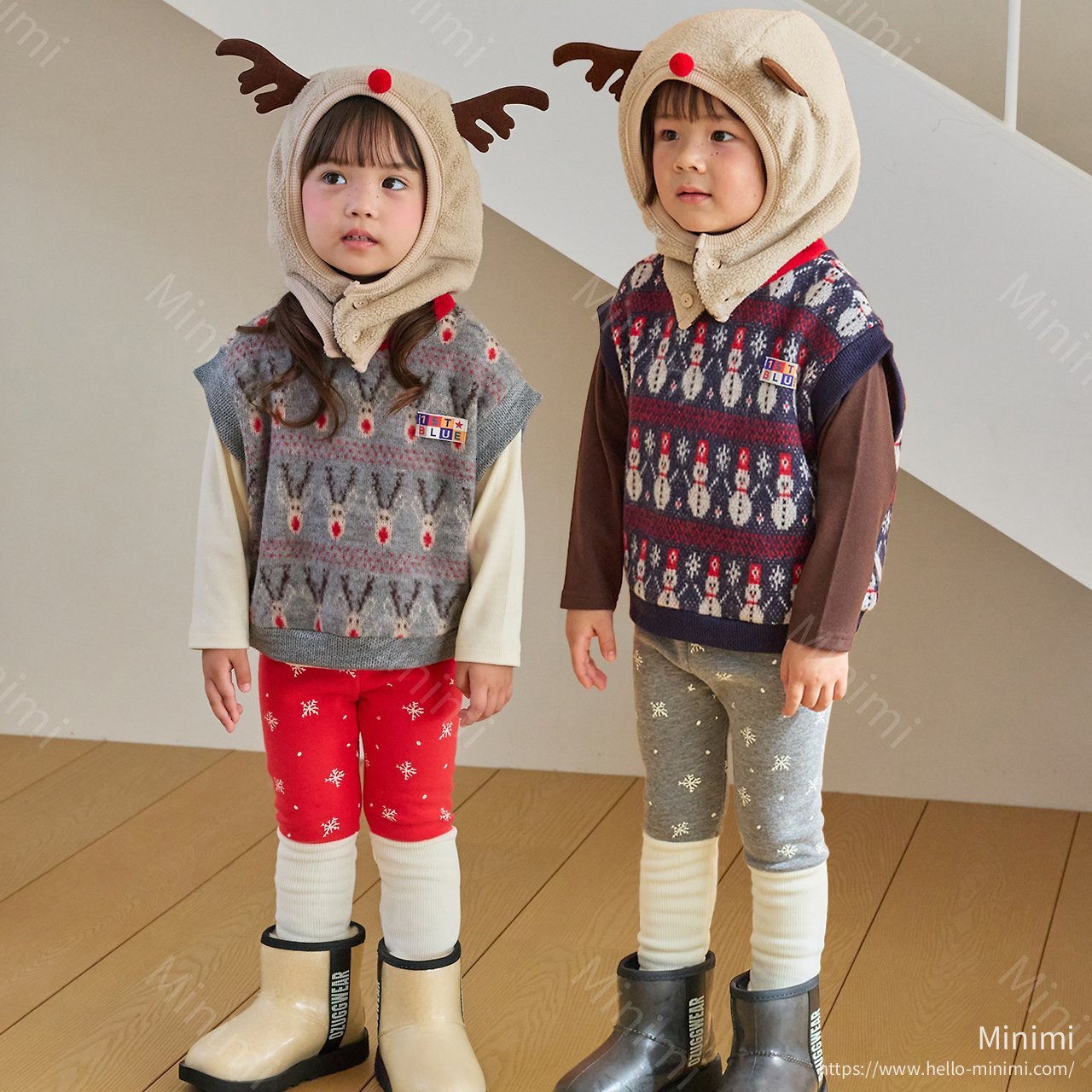 1st BLUE Christmas Vest 韓國童裝現貨