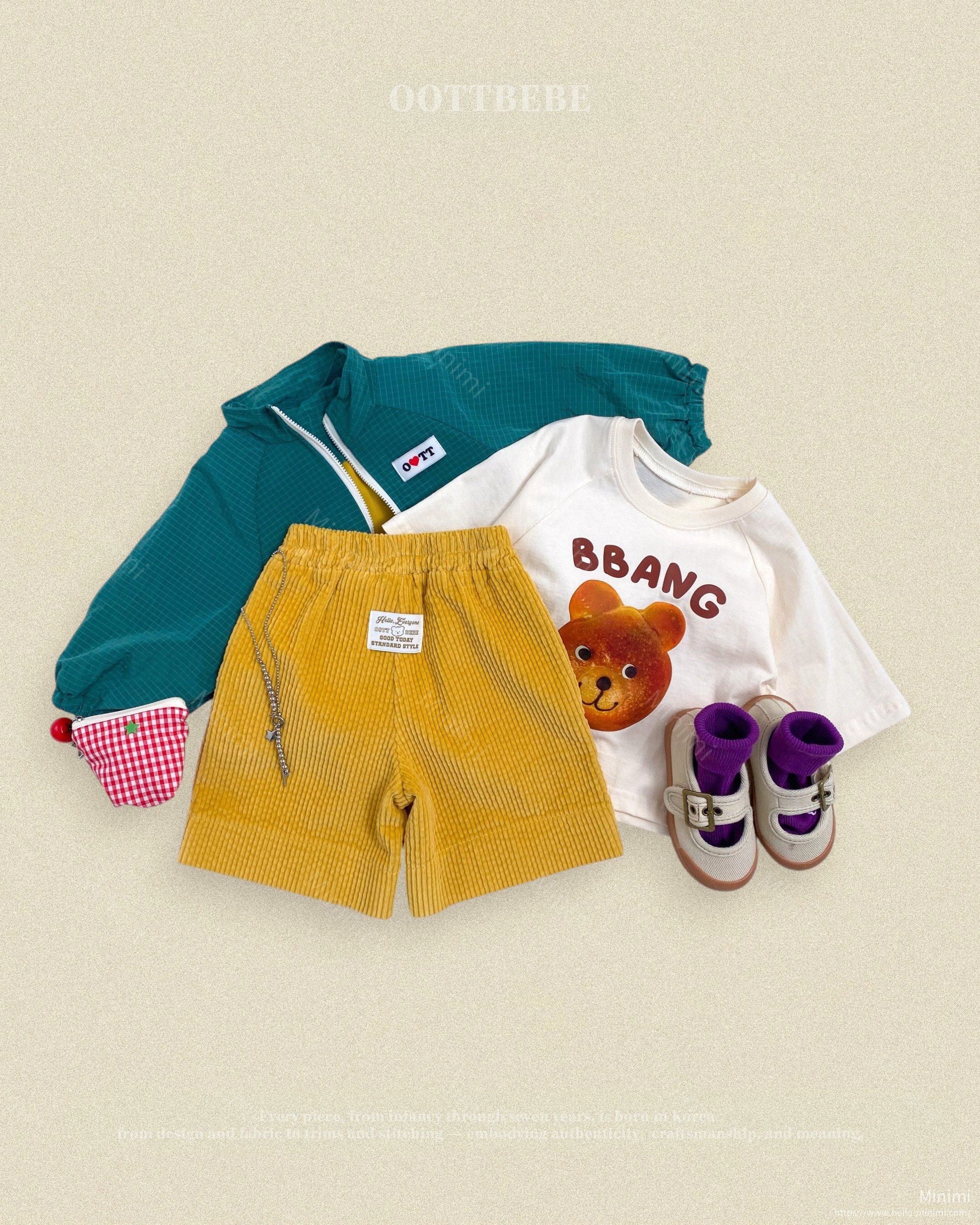 oott bebe Bread Raglan T-shirt (Kids) 細節圖 11