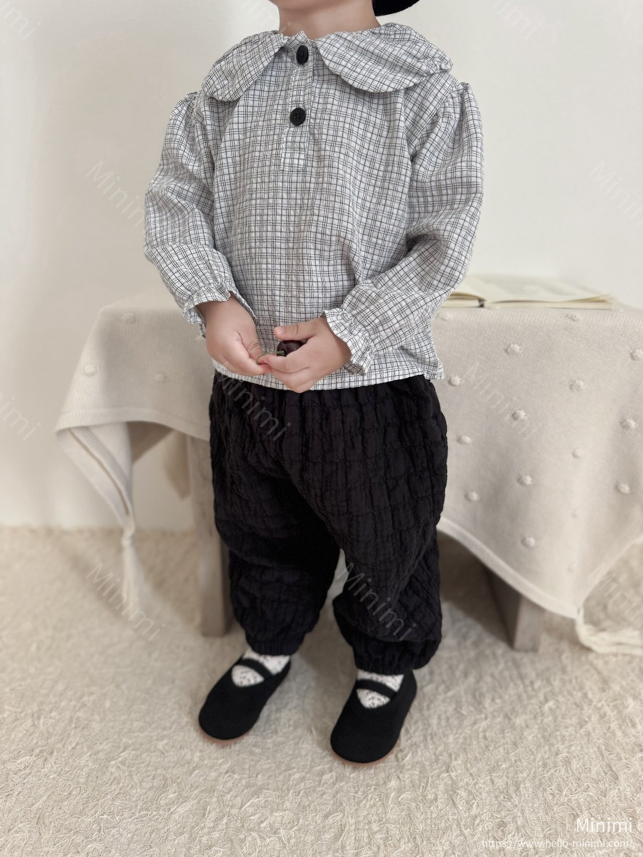 mimi-market Check Balloon Blouse 細節圖 1