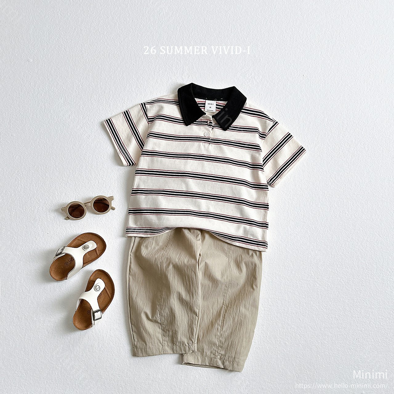 VIVID-I Multi Collar Striped T-Shirt 細節圖 7