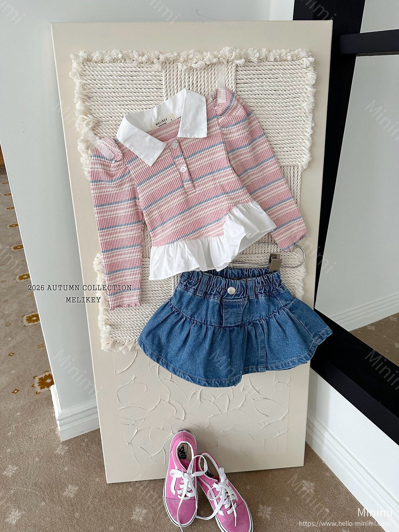 Melikey Diagonal Frill Collar T-shirt 細節圖 7