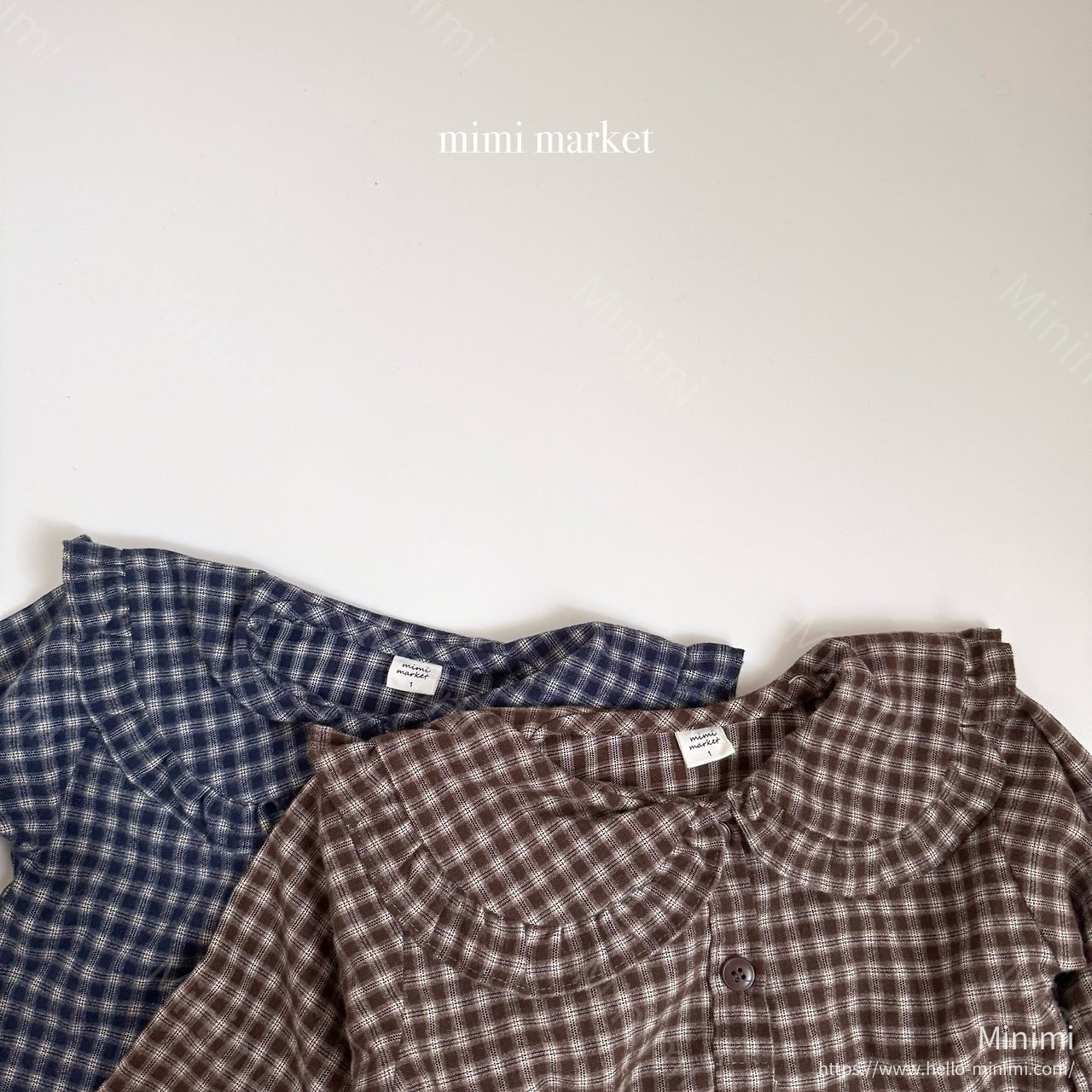mimi-market Check Frill Collar Tee 細節圖 6