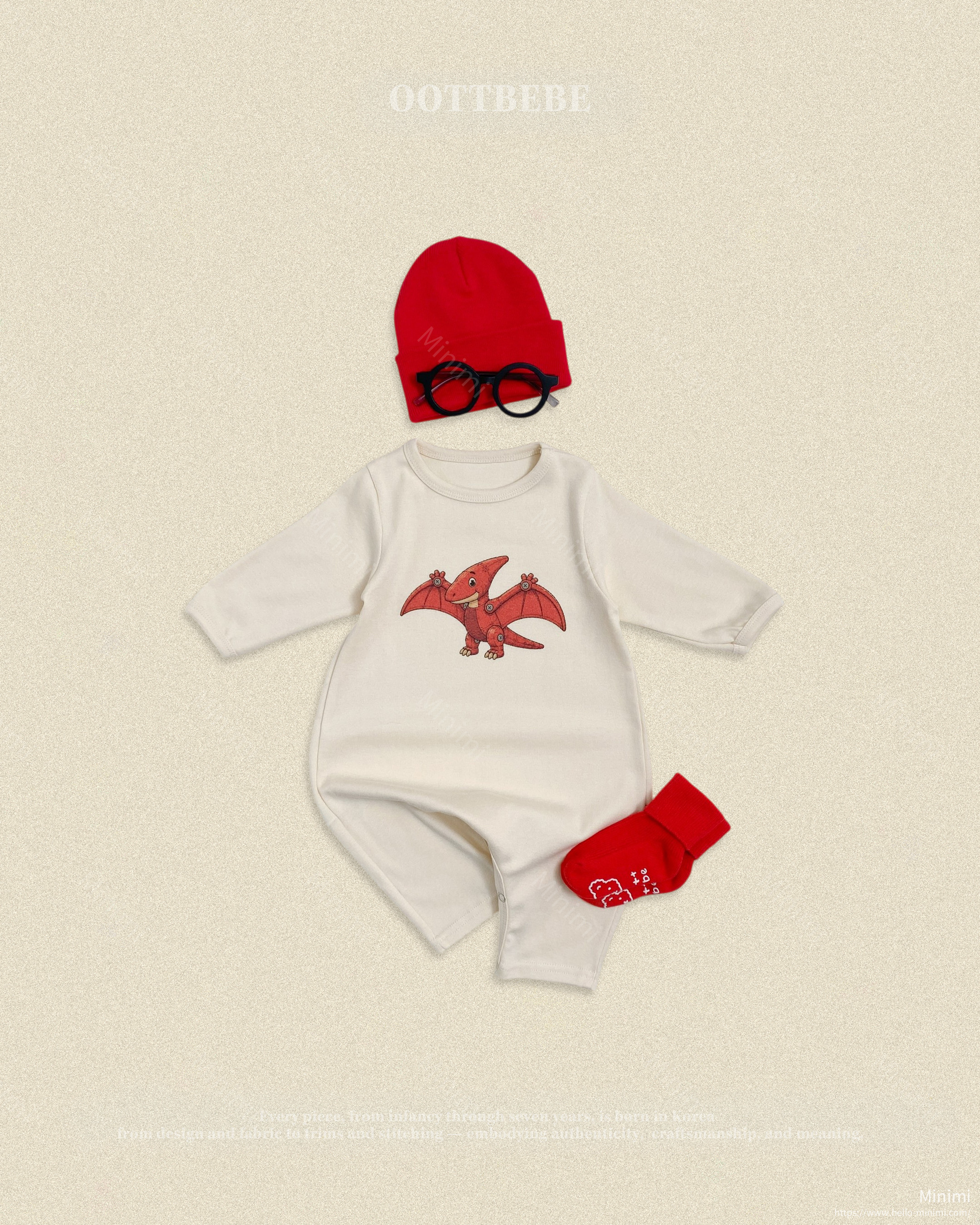 oott bebe Robot Dinosaur Full Bodysuit 細節圖 1