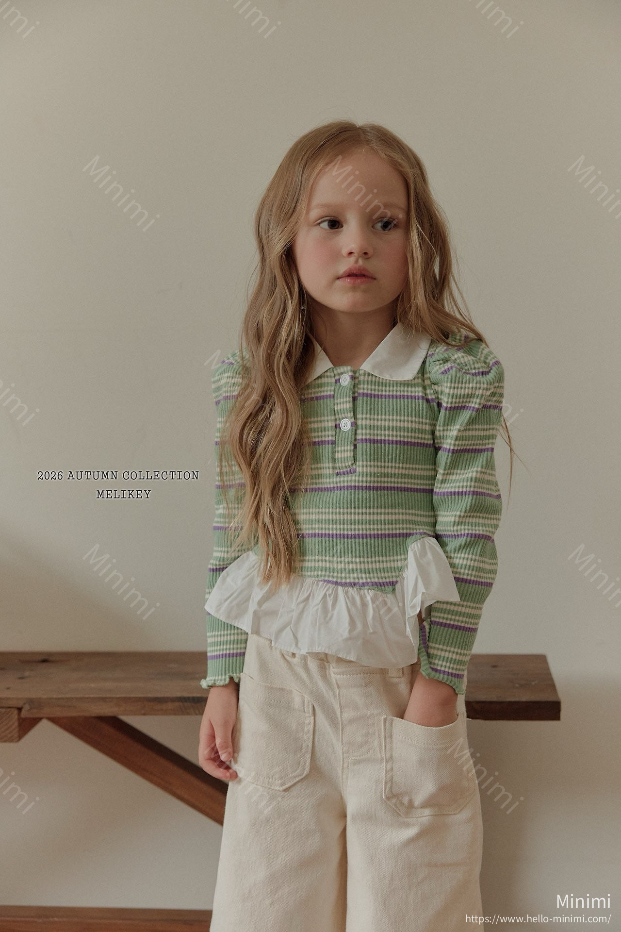 Melikey Diagonal Frill Collar T-shirt 細節圖 14
