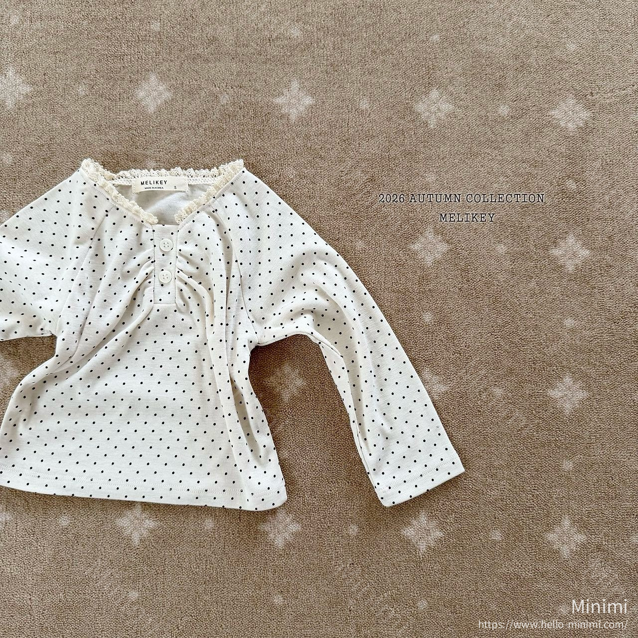 Melikey Dot Shirring T-shirt 細節圖 3