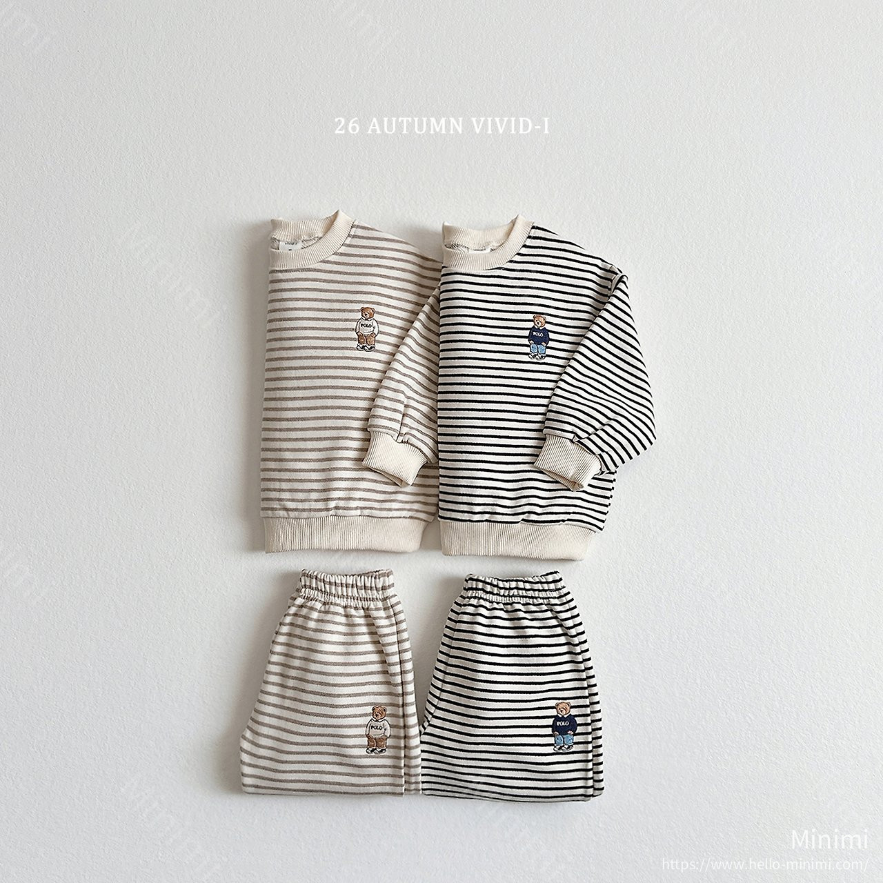 Stripe Bear Embroidery Set