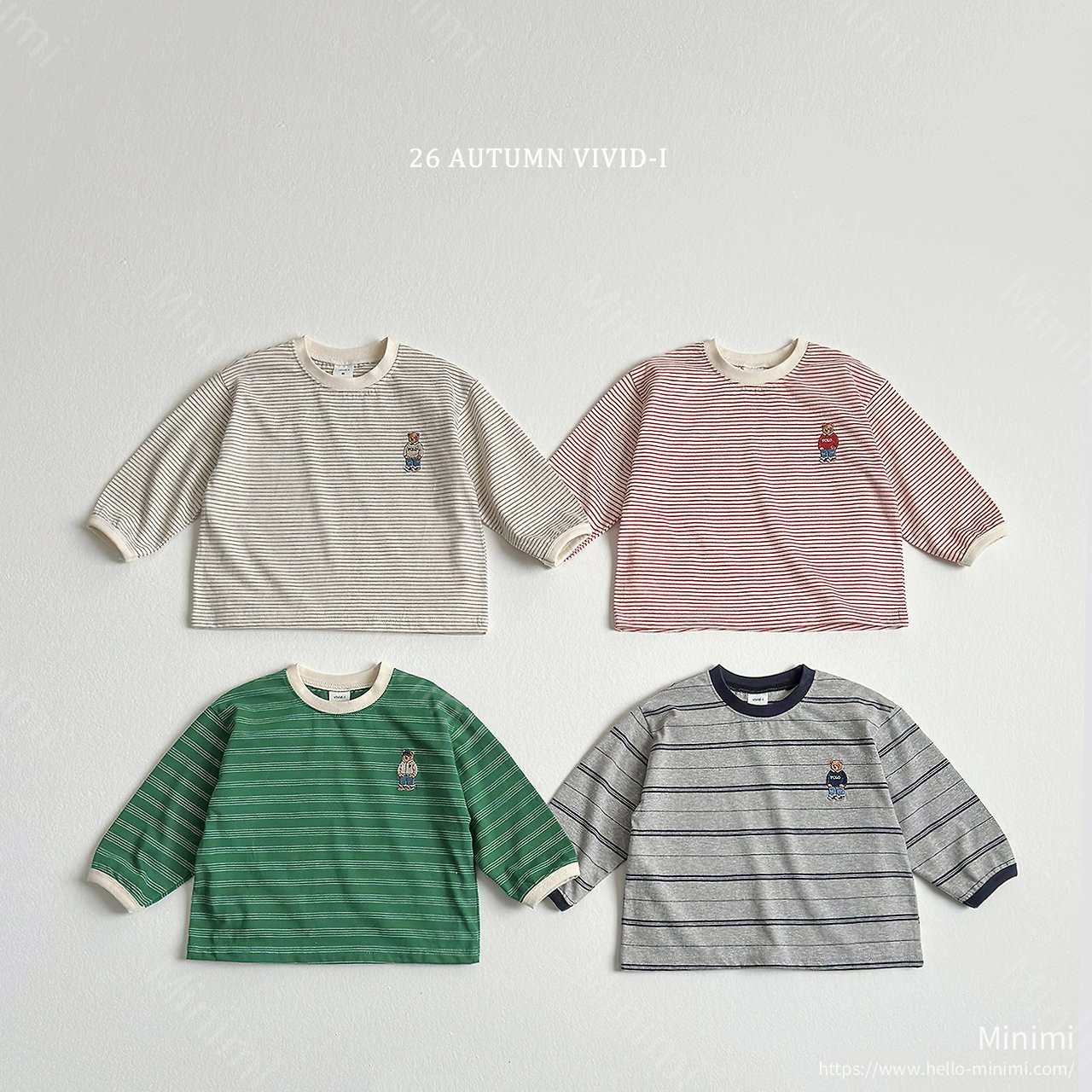 VIVID-I Signature Bear Stripe T-shirt 細節圖 1