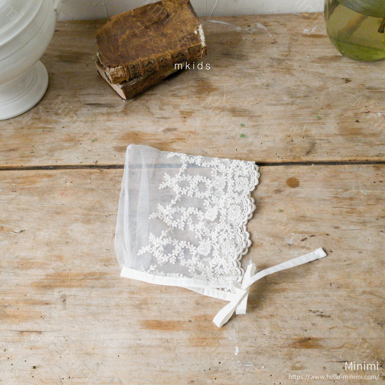 mkids Chocolat Lace Bonnet 細節圖 8