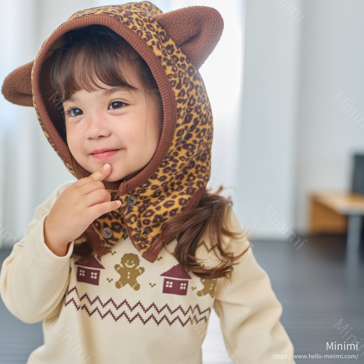 1st BLUE Leopard Warmer Hat 細節圖 7