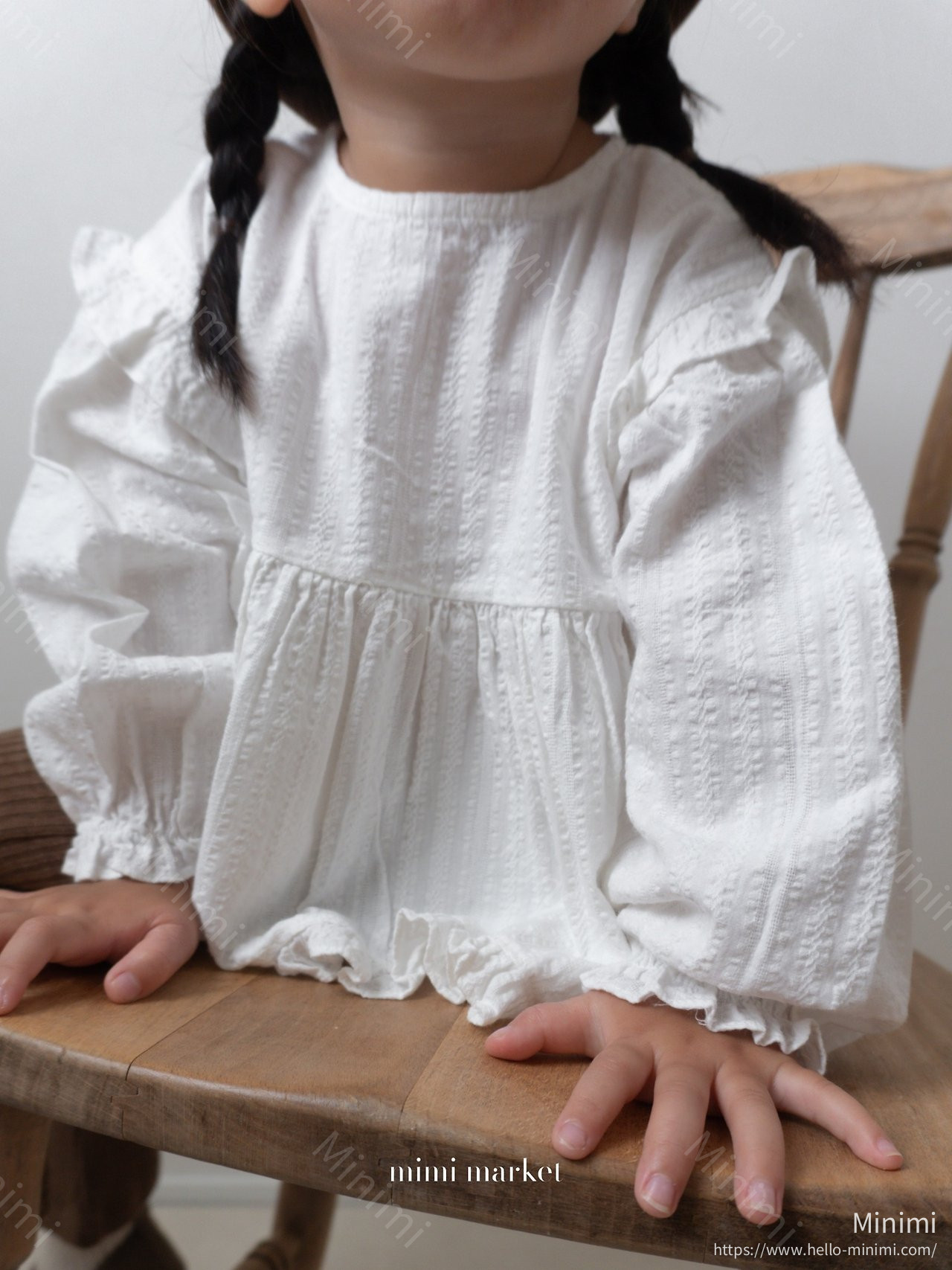 mimi-market Shoulder Frill Blouse 細節圖 13