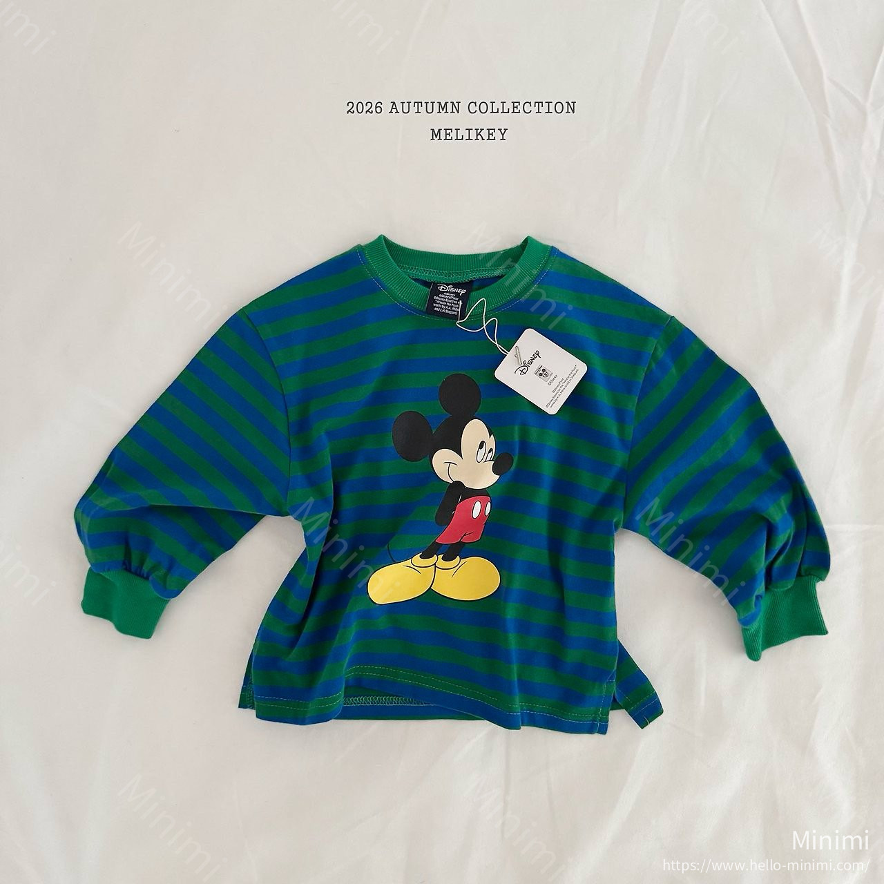 Melikey Mickey Ribbed Hem T-shirt 細節圖 1