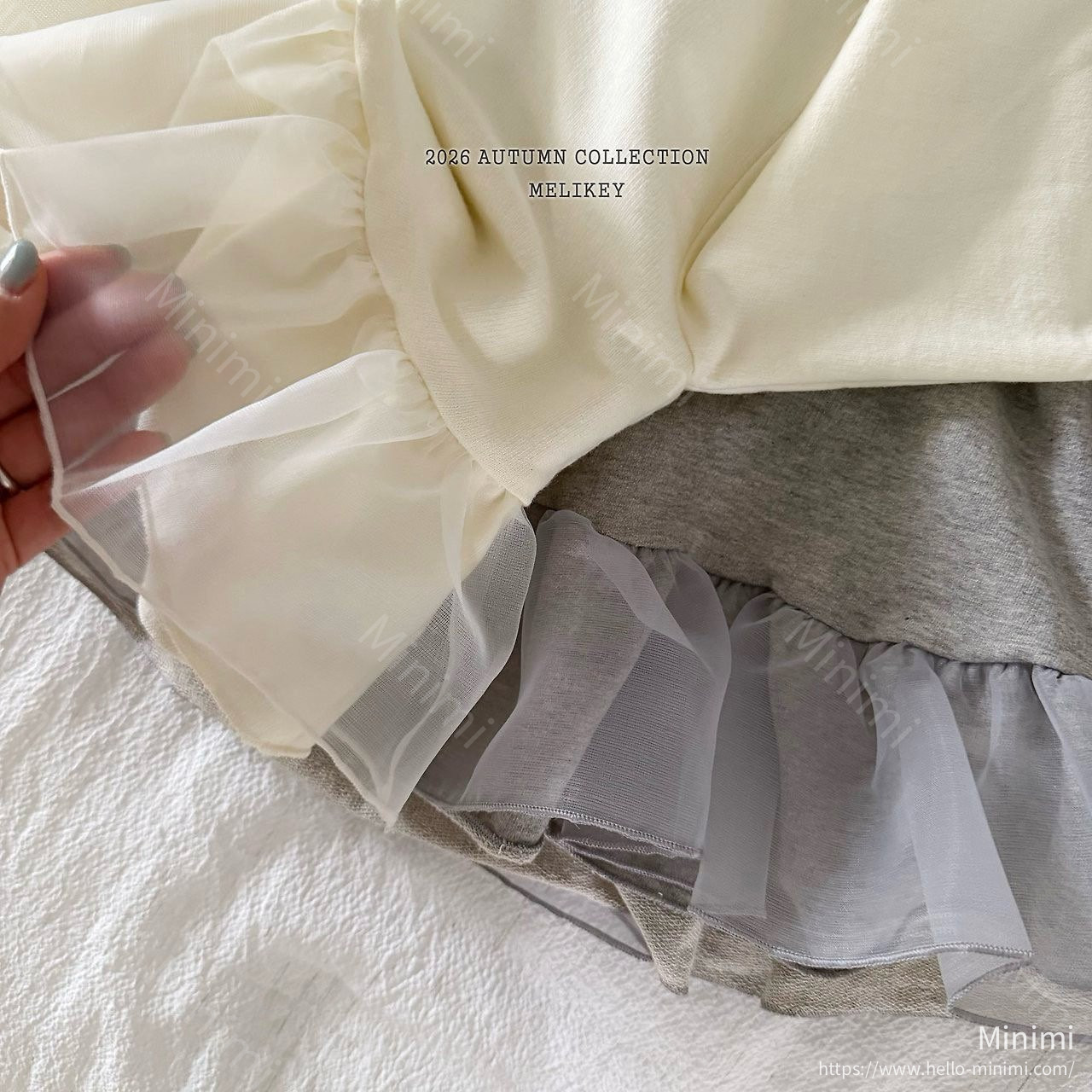 Melikey Cha-cha Frill Hooded T-shirt 細節圖 7
