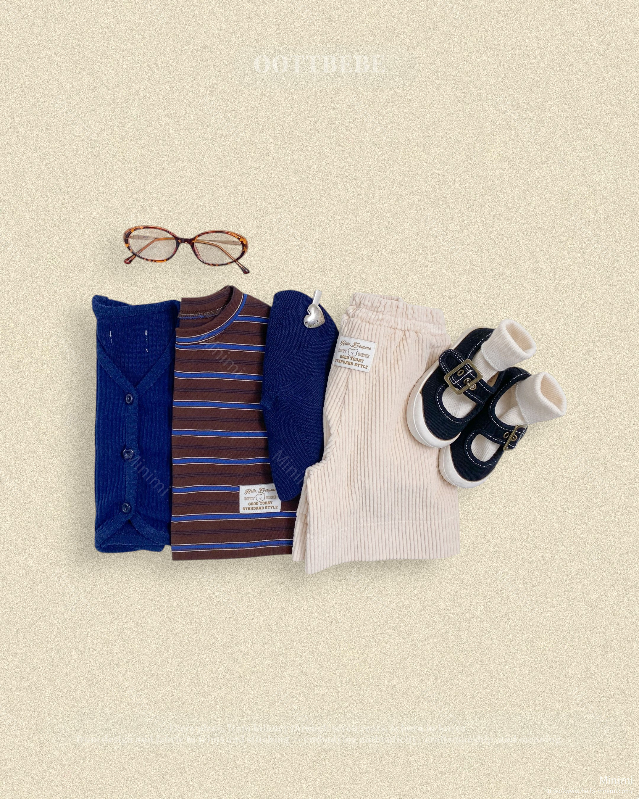 oott bebe Tomboy Ribbed T-shirt (Kids) 細節圖 8