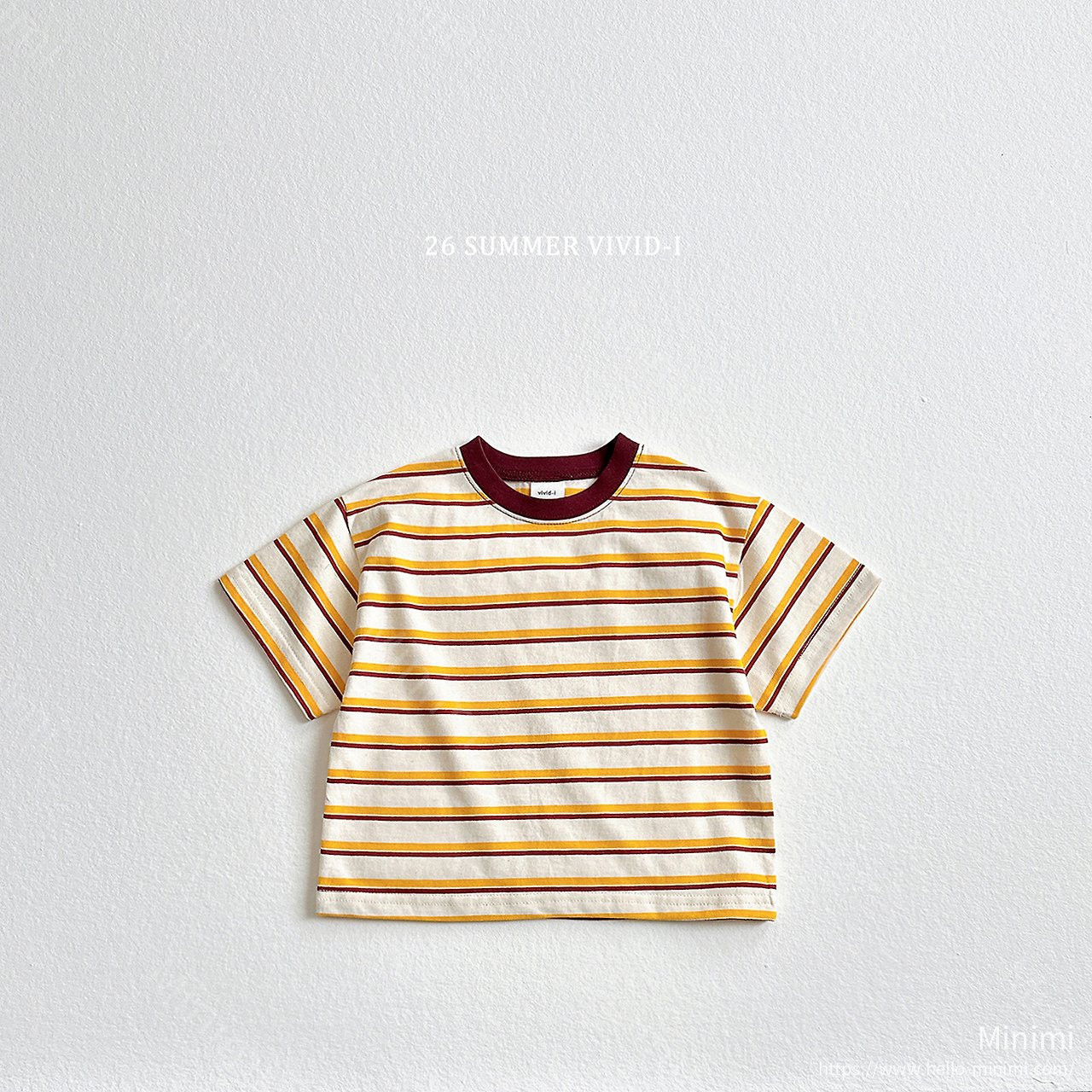 VIVID-I Heart Smile Striped T-Shirt 細節圖 2
