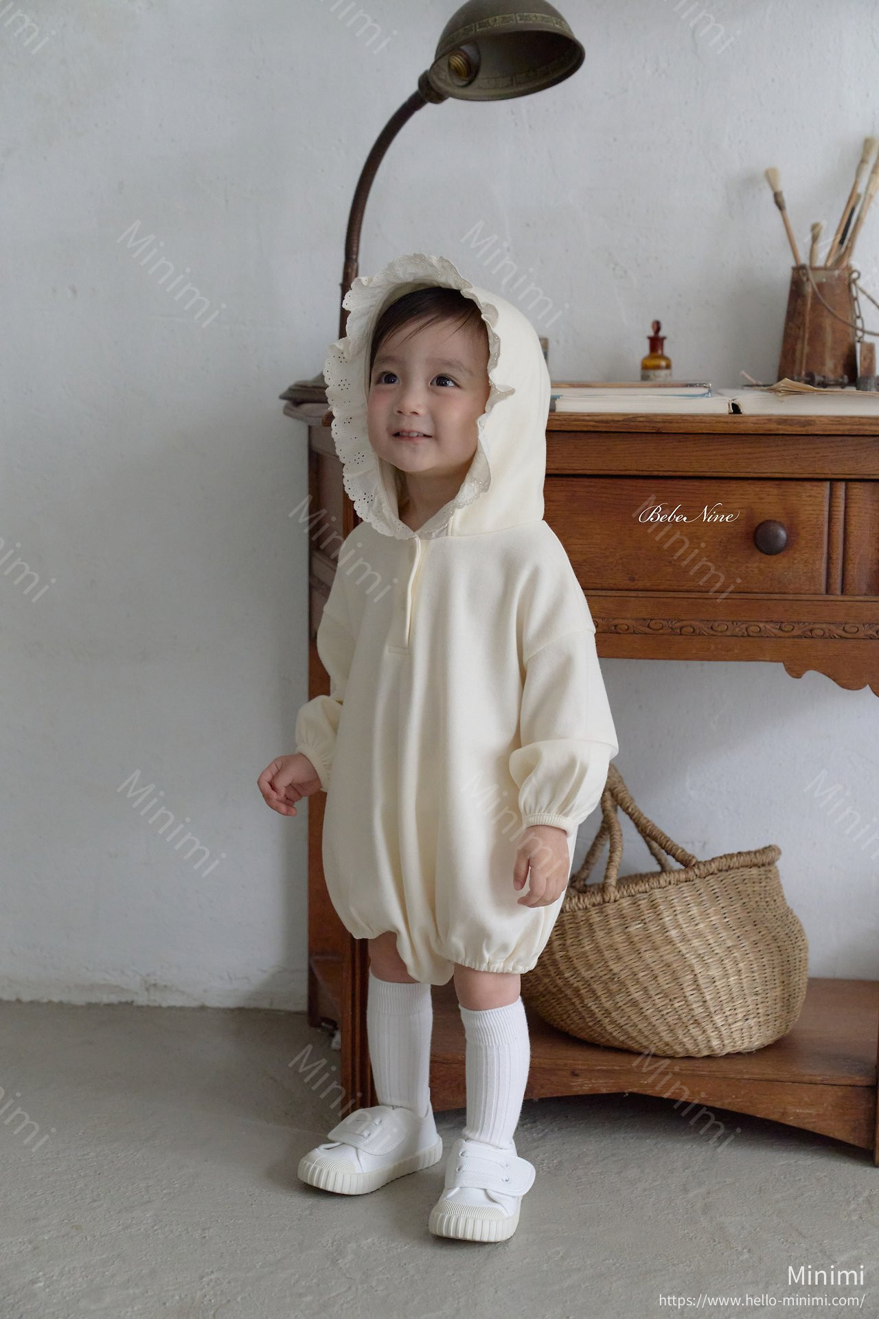 bebe nine Lace Hood Suit - 韓國童裝代購主圖