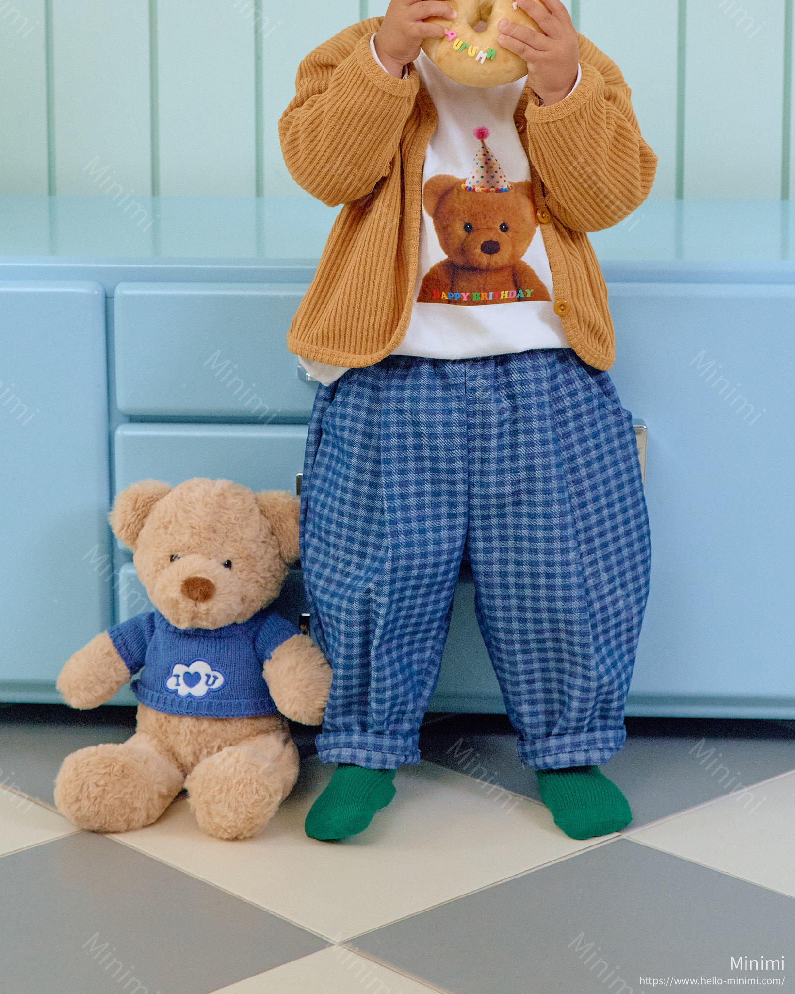 oott bebe Denim Check Pants 細節圖 19
