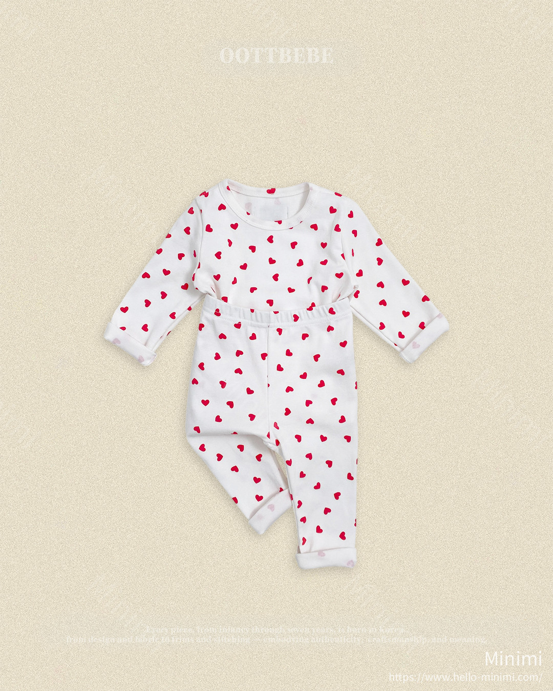 oott bebe Petite Heart Loungewear 細節圖 3