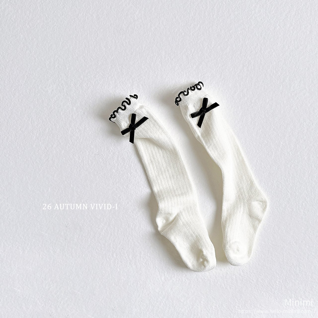 VIVID-I Ribbon Ruffle Knee Socks 細節圖 1