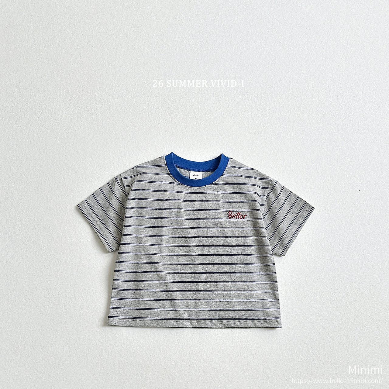VIVID-I Better Embroidery Striped T-Shirt 細節圖 4