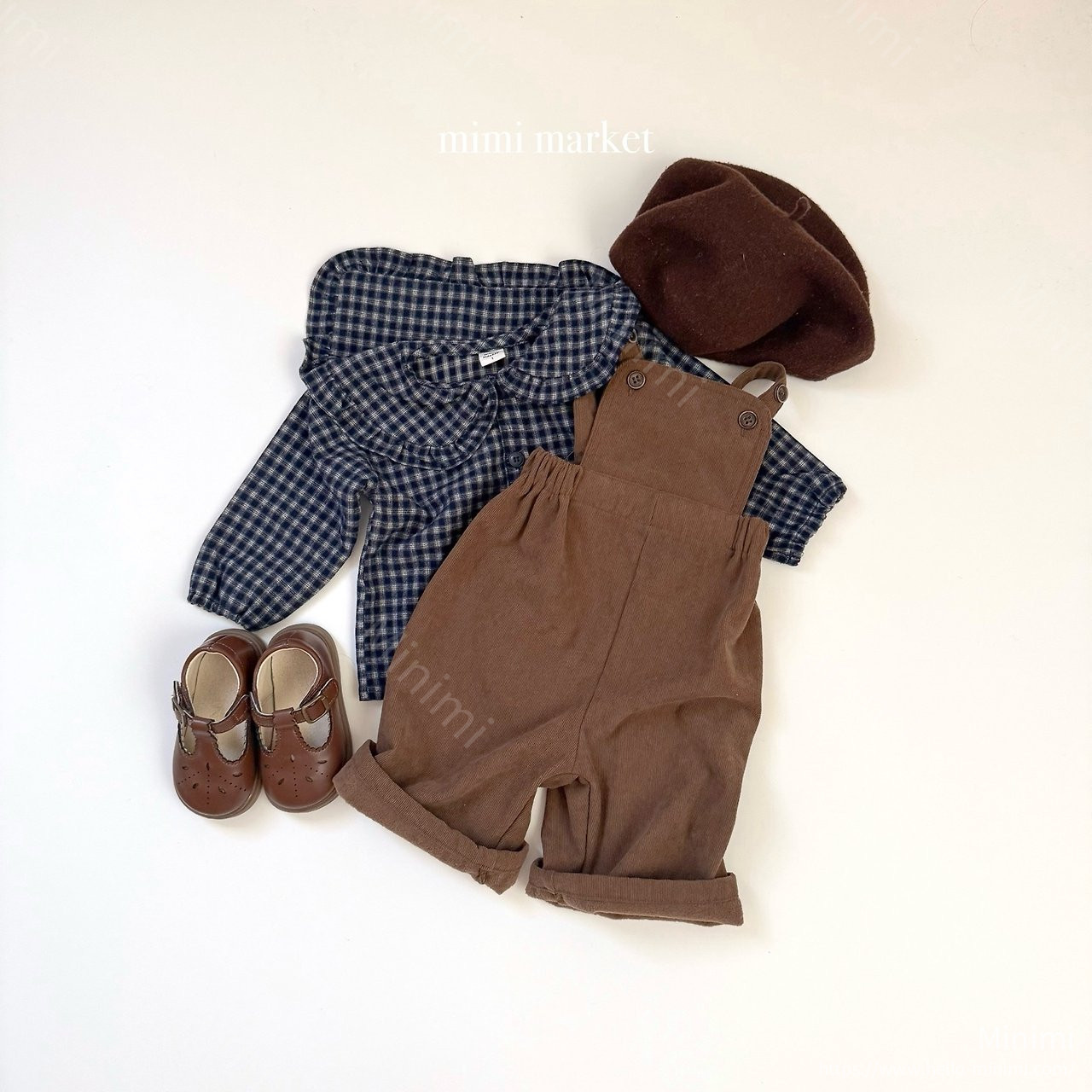 mimi-market Check Frill Collar Tee 細節圖 3