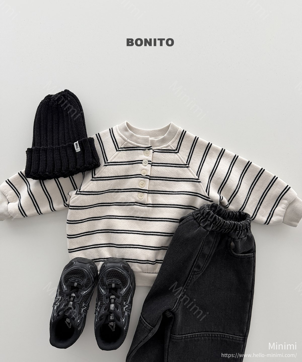 BONITO Stripe Henry Neck Sweatshirt 細節圖 5