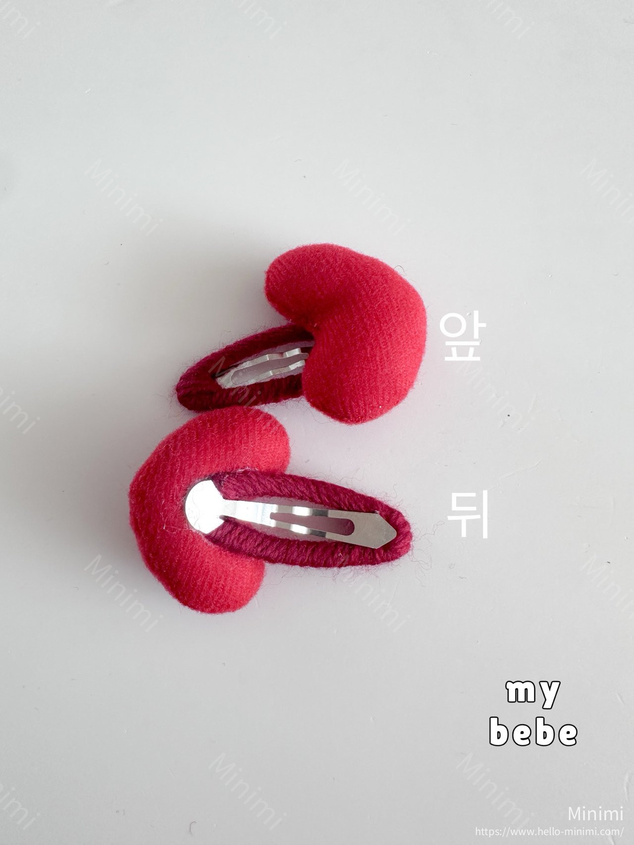 my_bébé 3D Heart Hairpin Set 細節圖 6