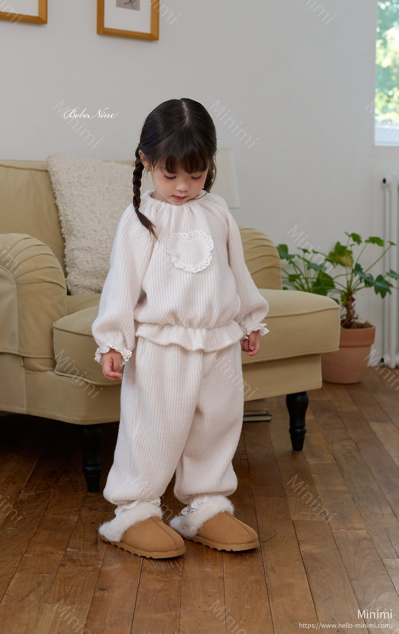 bebe nine Heart Brushed-Lining Frill Pants 細節圖 12