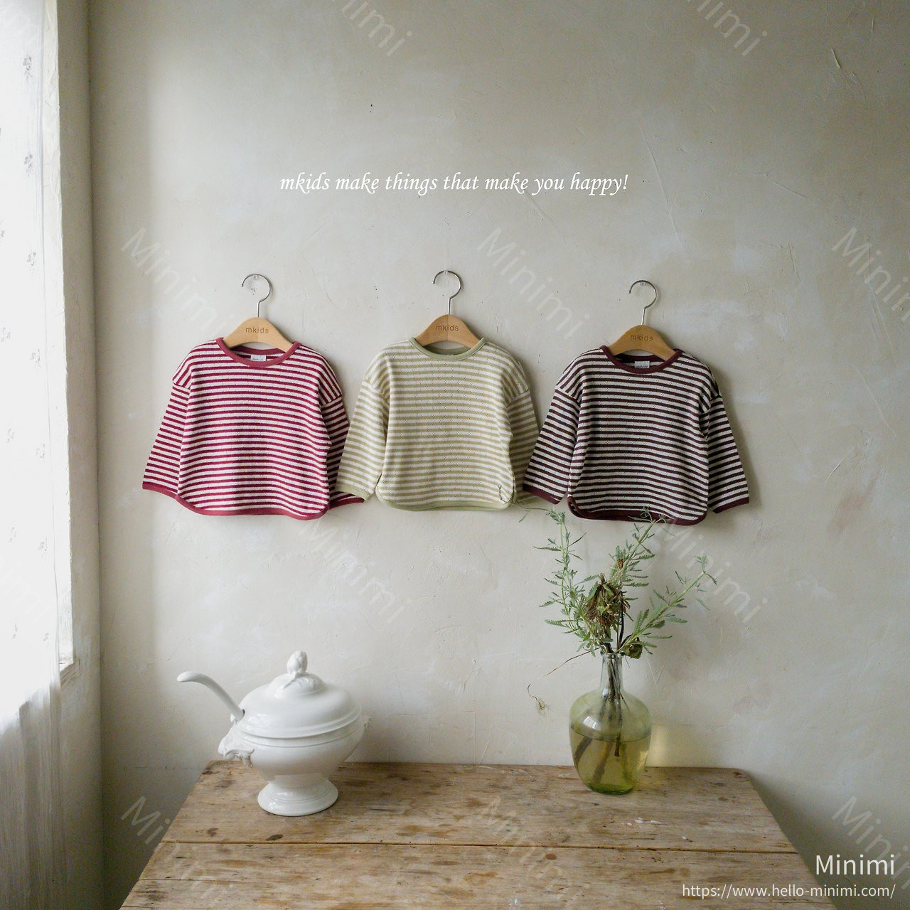 mkids Bonbon Stripe Tee - 韓國童裝代購主圖