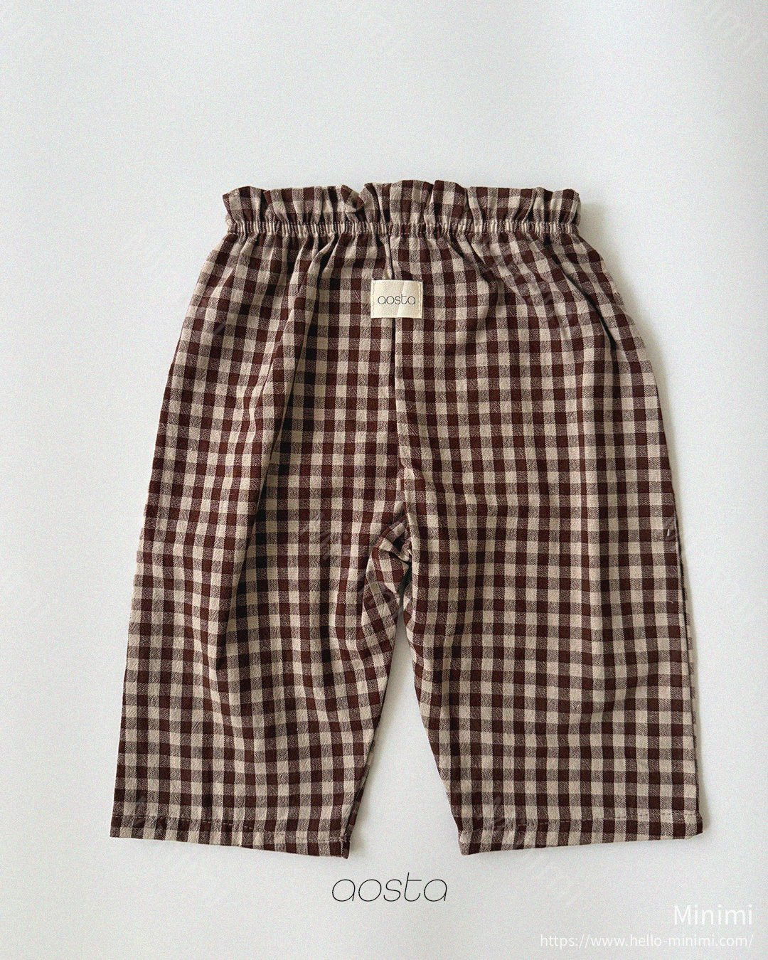 Aosta atelier Caramel Check Pants 細節圖 6