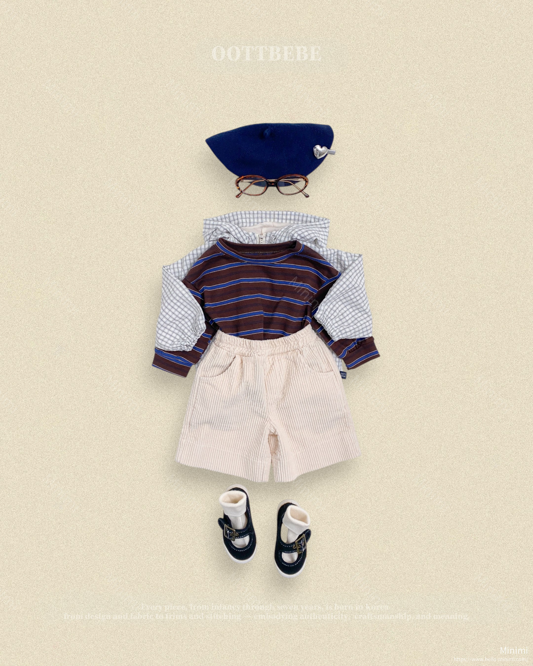 oott bebe Tomboy Ribbed T-shirt (Kids) 細節圖 2