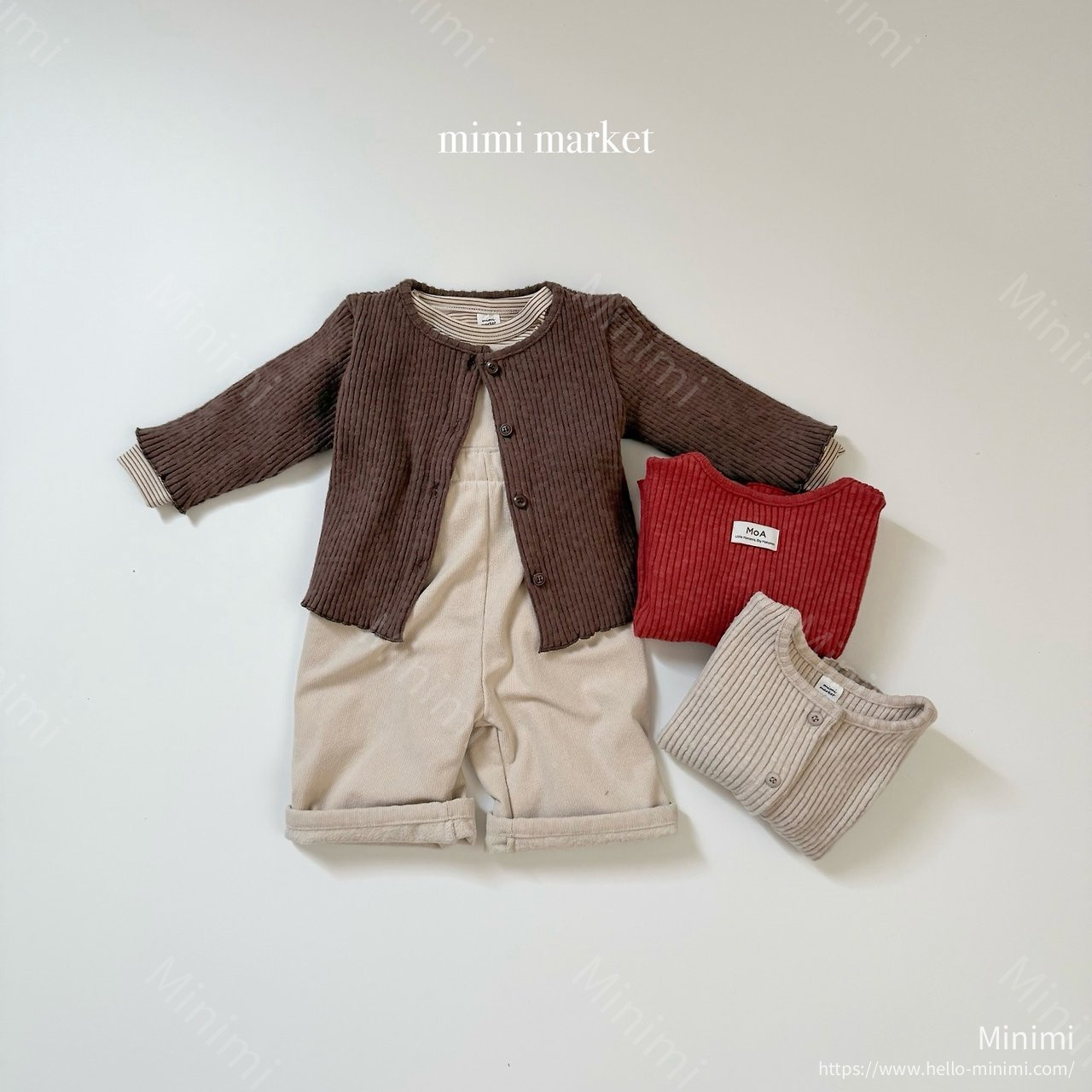 mimi-market Ribbed Cardigan 細節圖 2