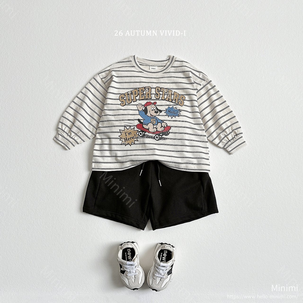 VIVID-I Stripe Cartoon Single T-shirt 細節圖 3