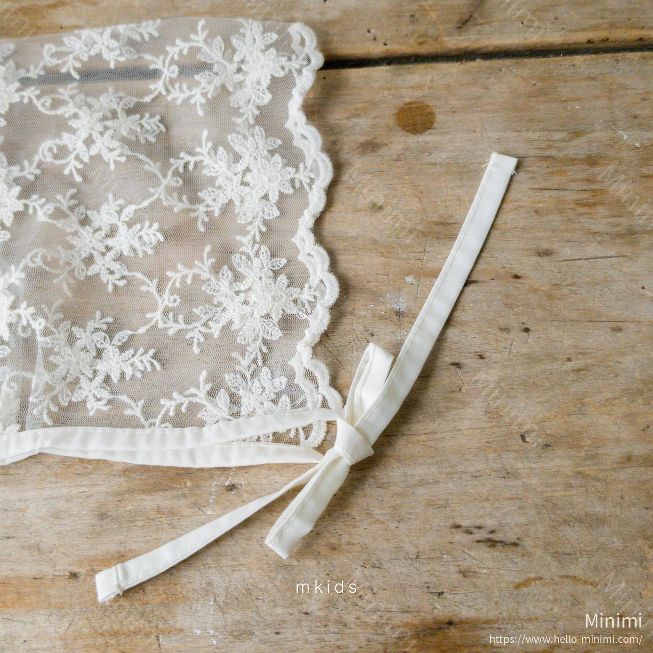 mkids Chocolat Lace Bonnet 細節圖 5