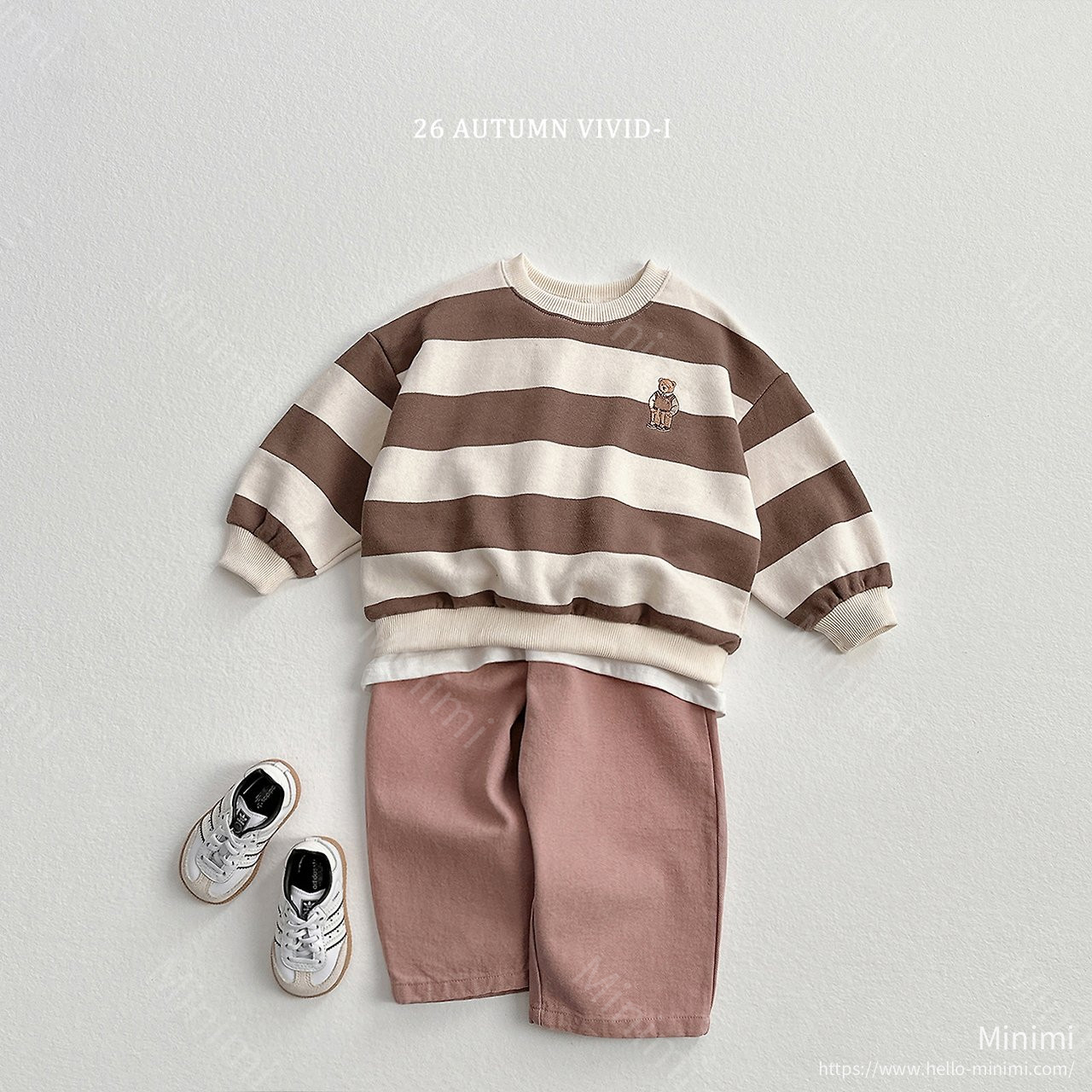 VIVID-I Big Stripe Bear Embroidery Sweatshirt 細節圖 12
