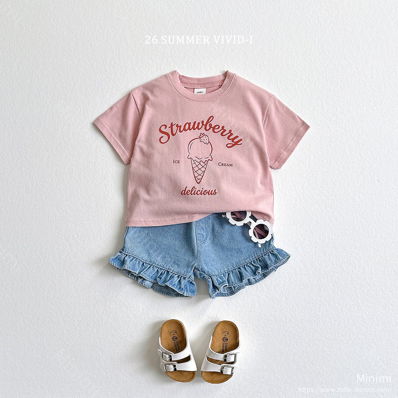 VIVID-I Ruffle Non-fade Denim Shorts 細節圖 3