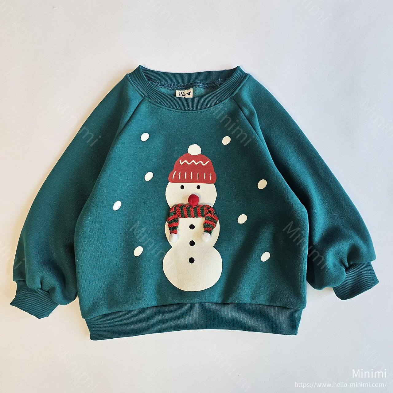 1st BLUE Christmas Snowman Sweatshirt 細節圖 1
