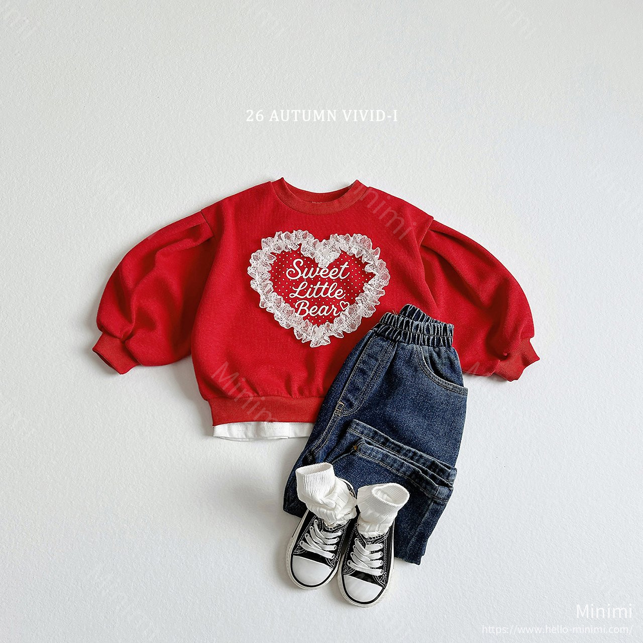 VIVID-I Heart Lace Puff Sweatshirt 細節圖 6