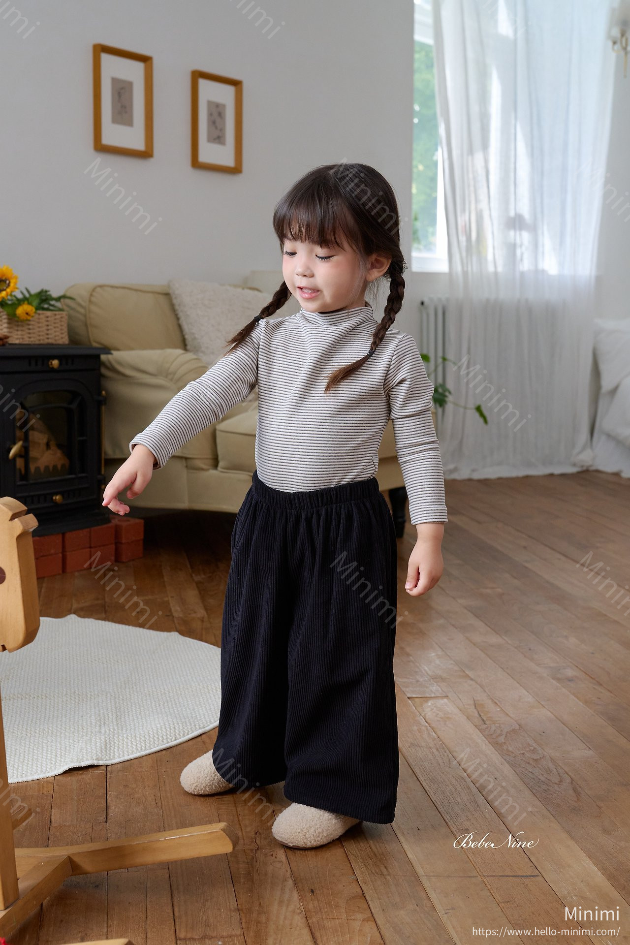 bebe nine Brushed-Lining Loose Corduroy Pants 細節圖 14