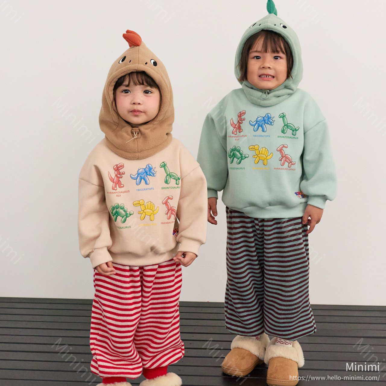 1st BLUE Balloon Dinosaur Sweatshirt 韓國童裝現貨