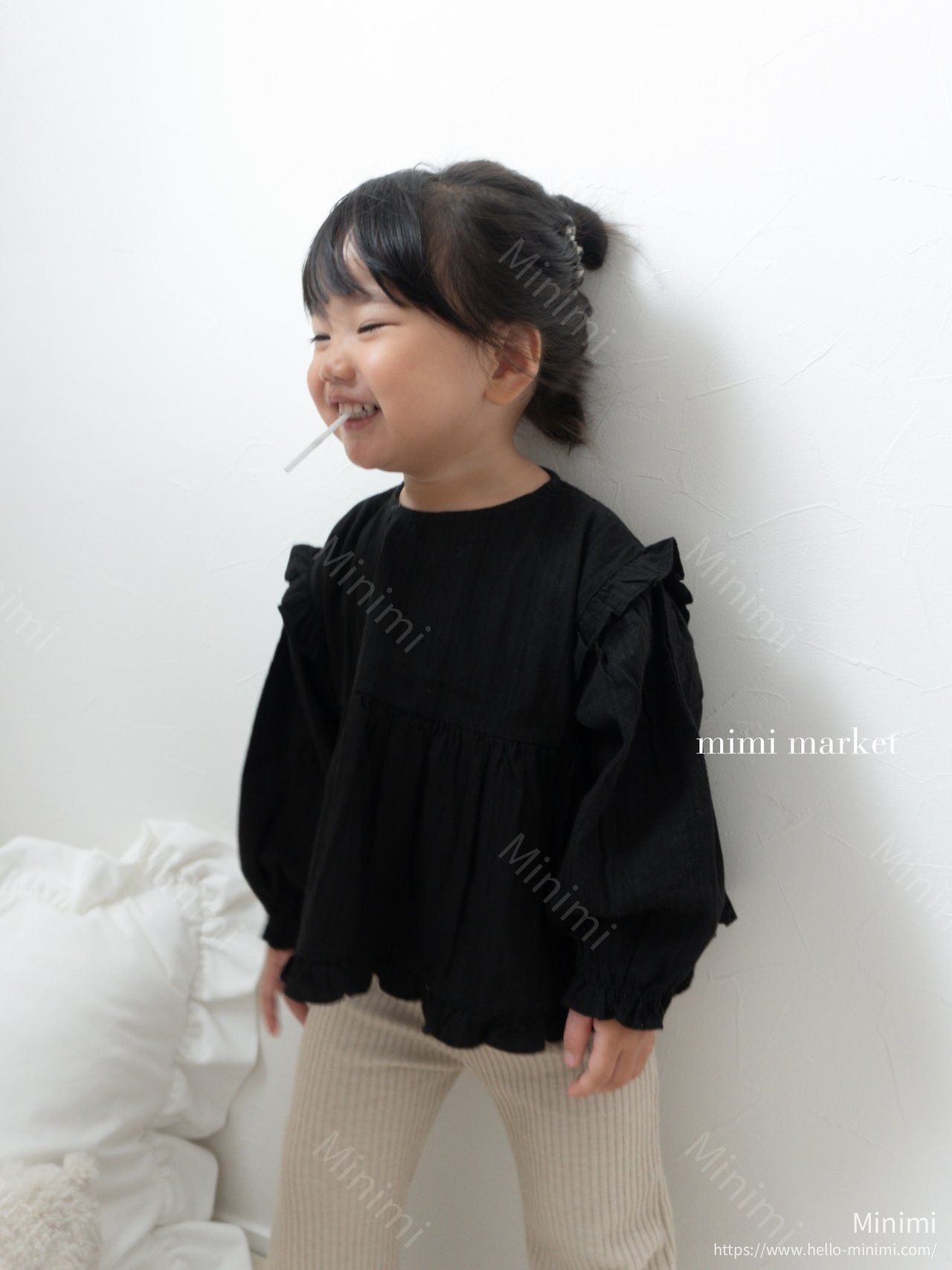 mimi-market Shoulder Frill Blouse 細節圖 4