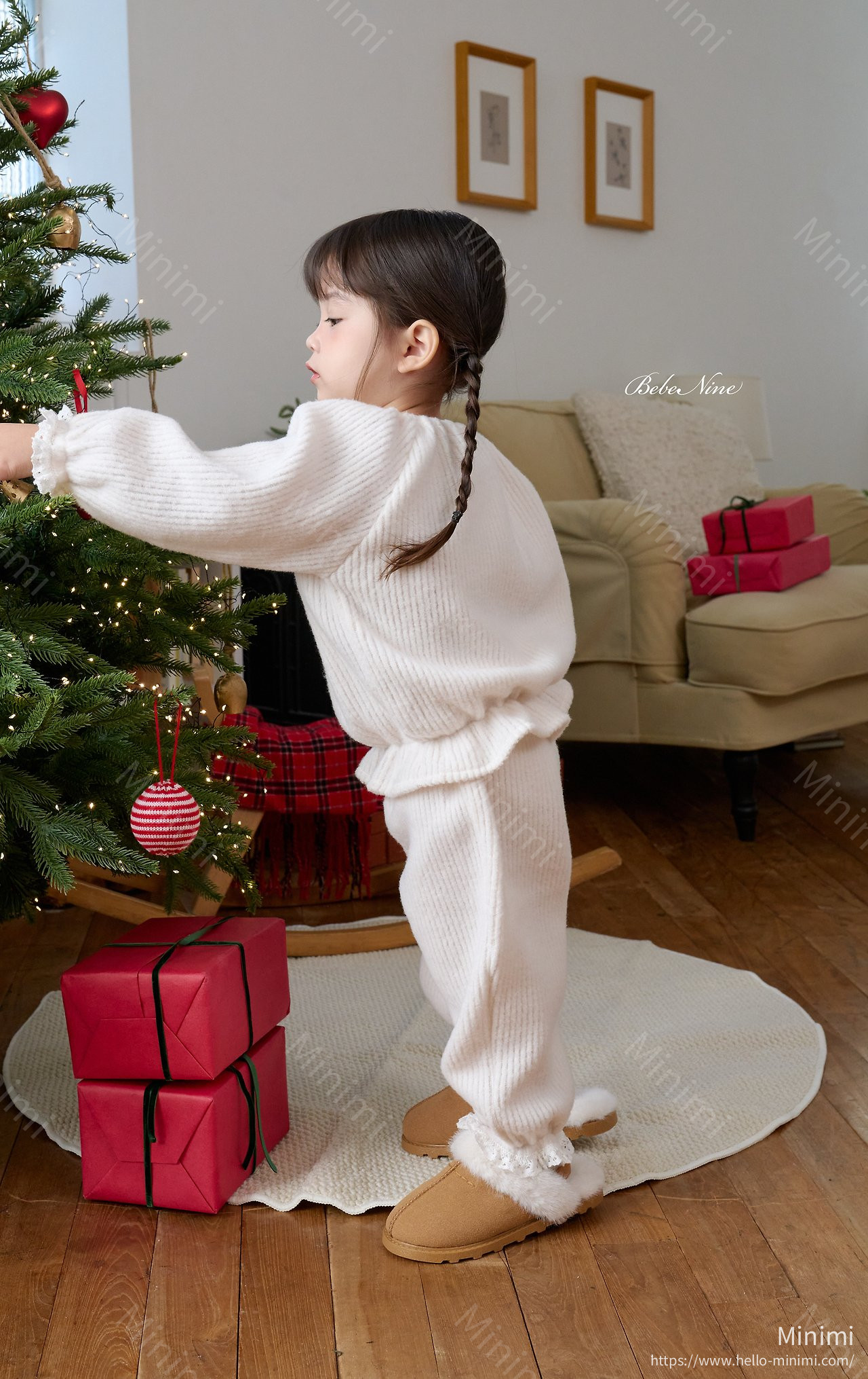 bebe nine Heart Brushed-Lining Frill Pants 細節圖 5