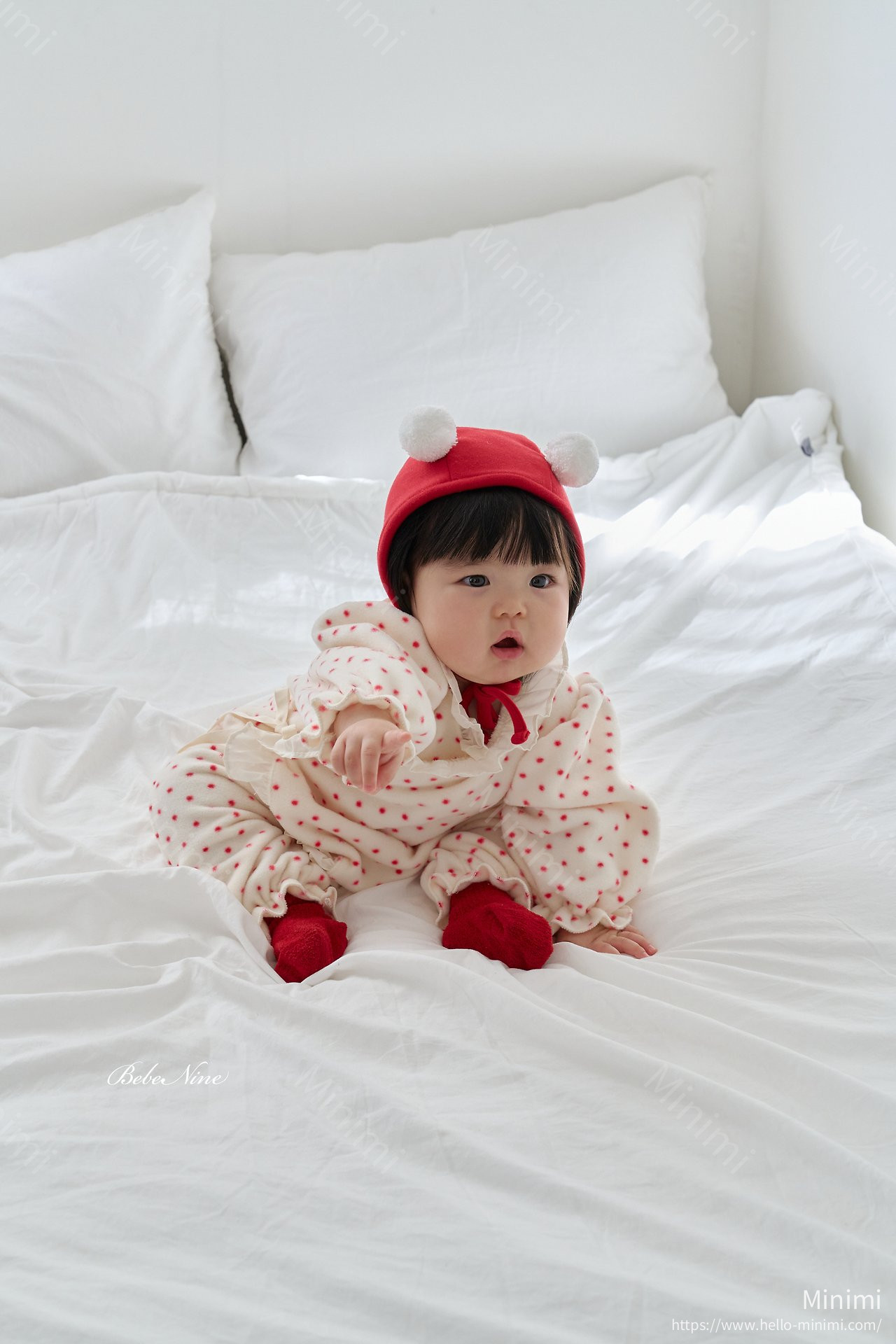 bebe nine Polka Dot Frill Romper 細節圖 11