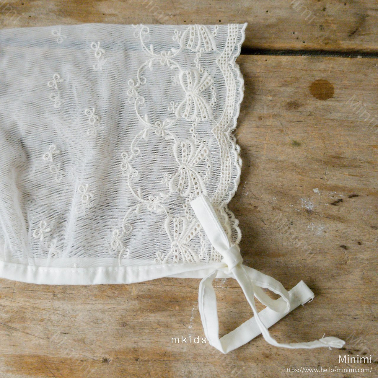 mkids Chocolat Lace Bonnet 細節圖 3