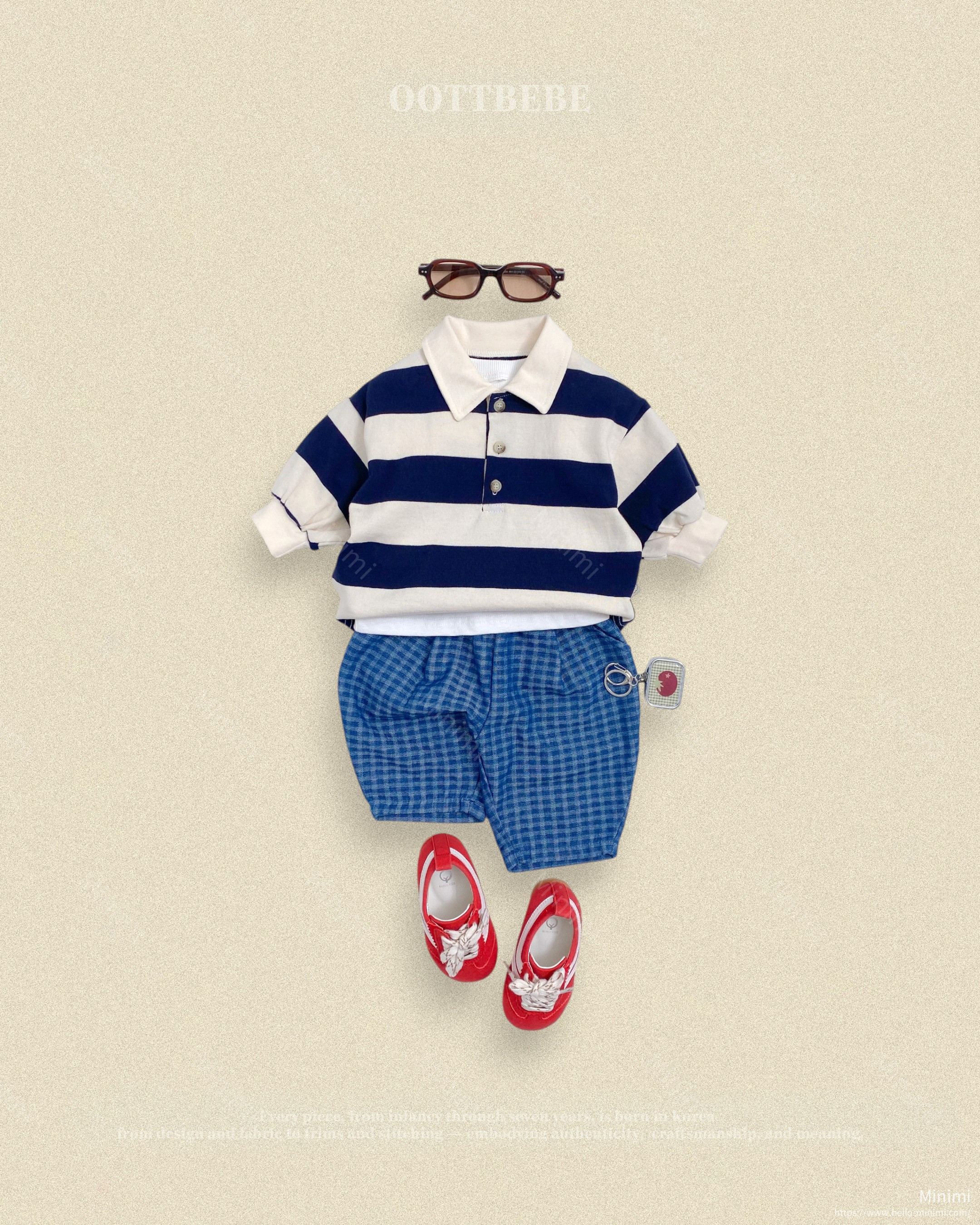 oott bebe Denim Check Pants 細節圖 1