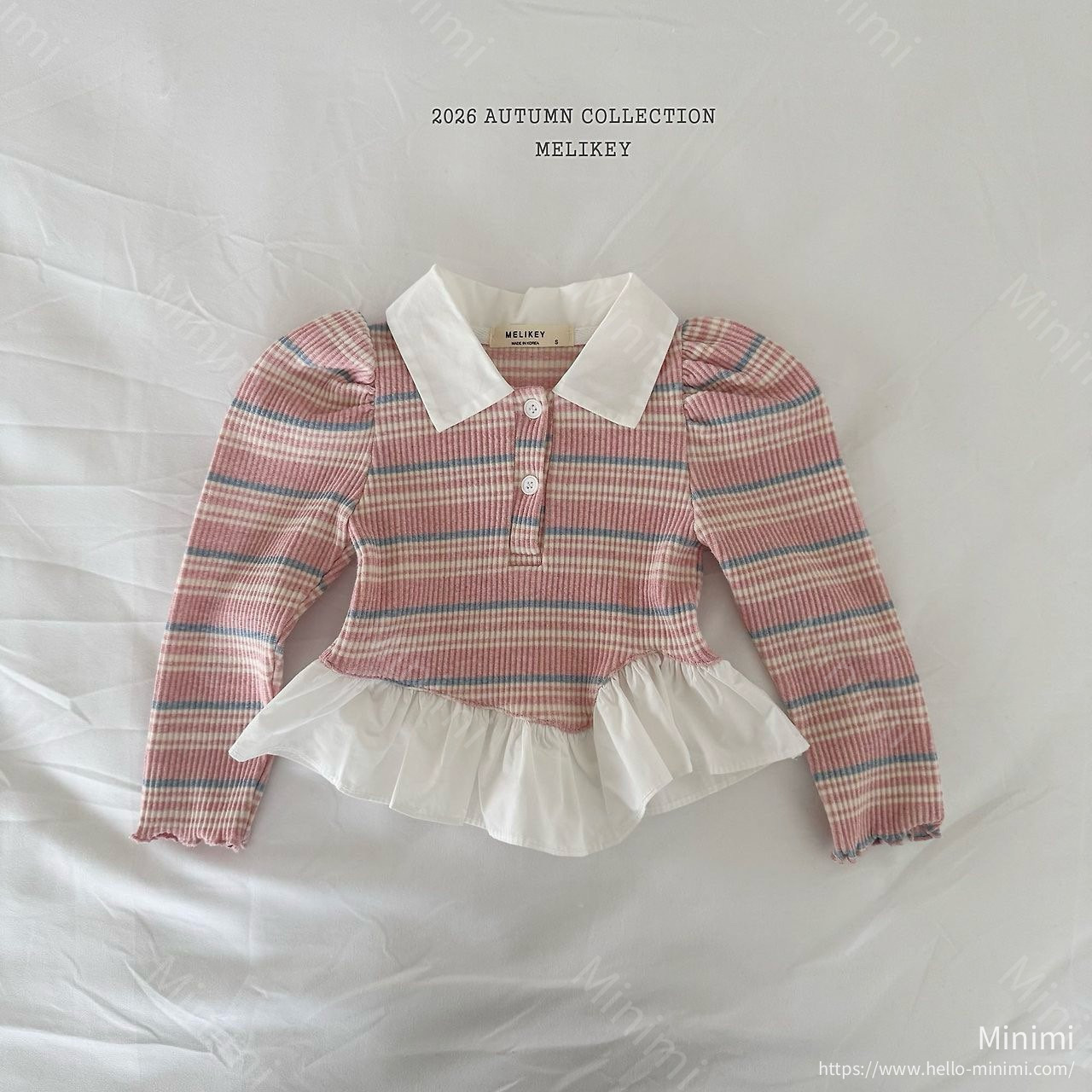 Melikey Diagonal Frill Collar T-shirt 細節圖 4