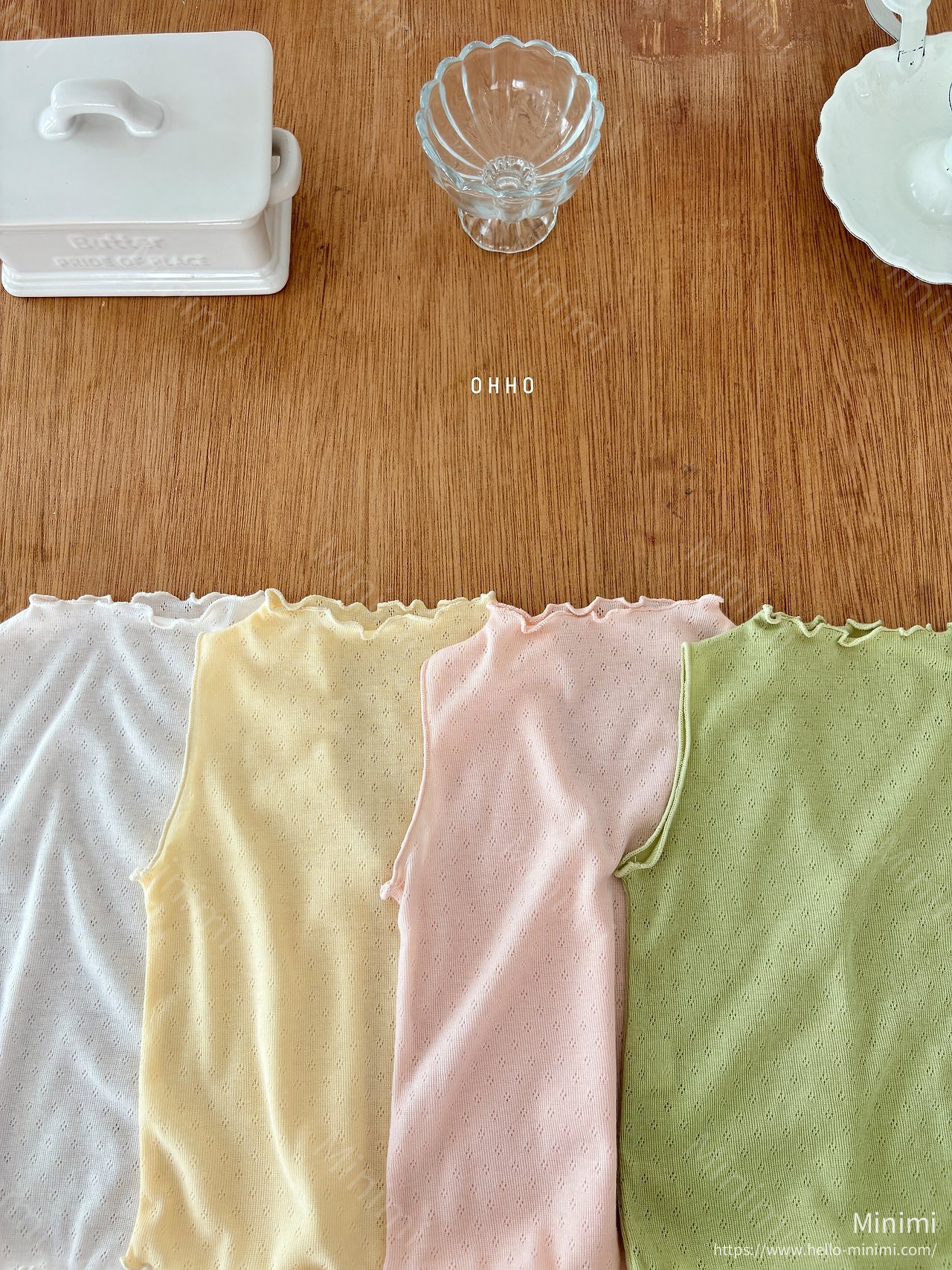 OHHO Eyelet Sleeveless Tee 細節圖 5