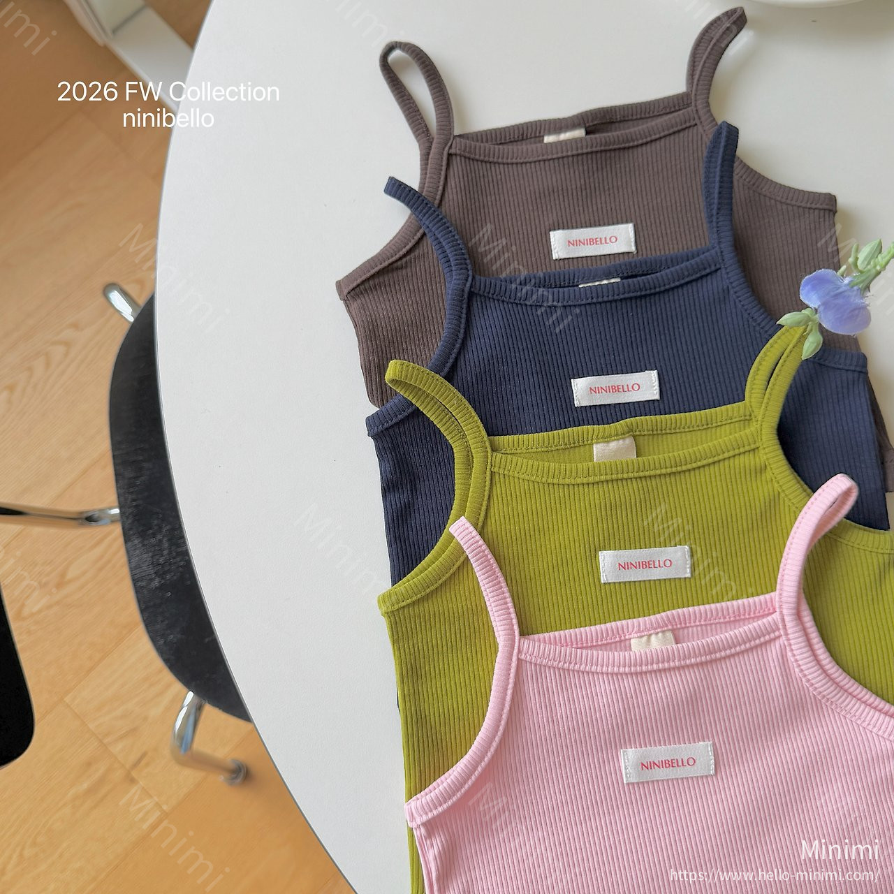 ninibello Vive Ribbed Sleeveless Top 韓國童裝現貨