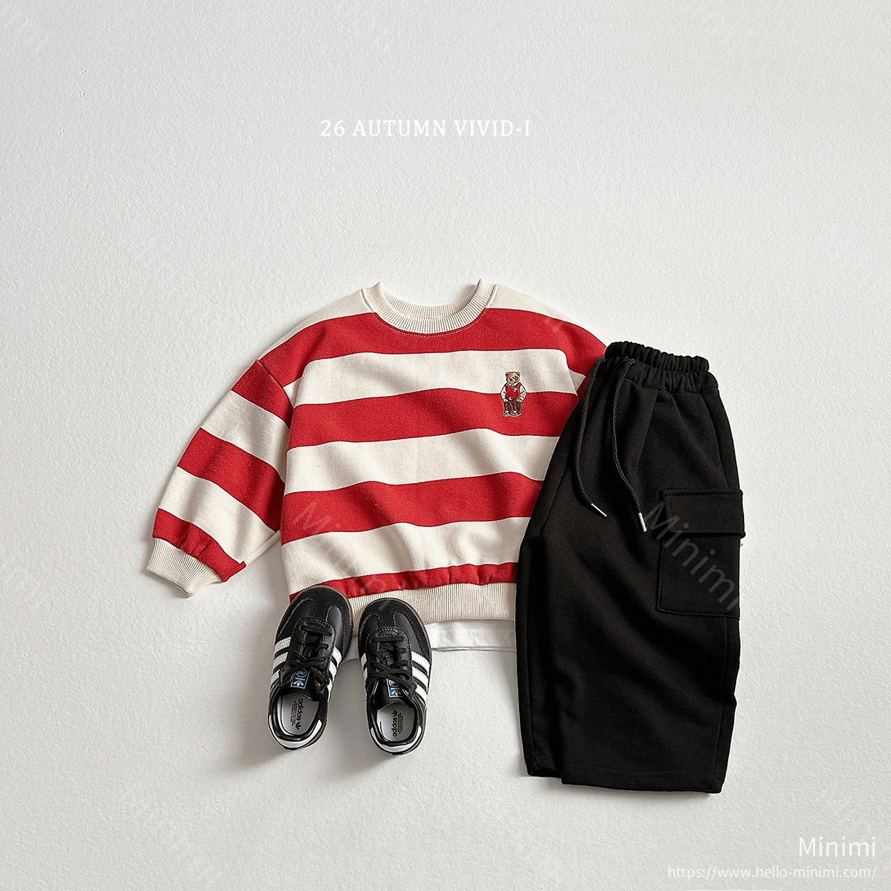 VIVID-I Big Stripe Bear Embroidery Sweatshirt 細節圖 15