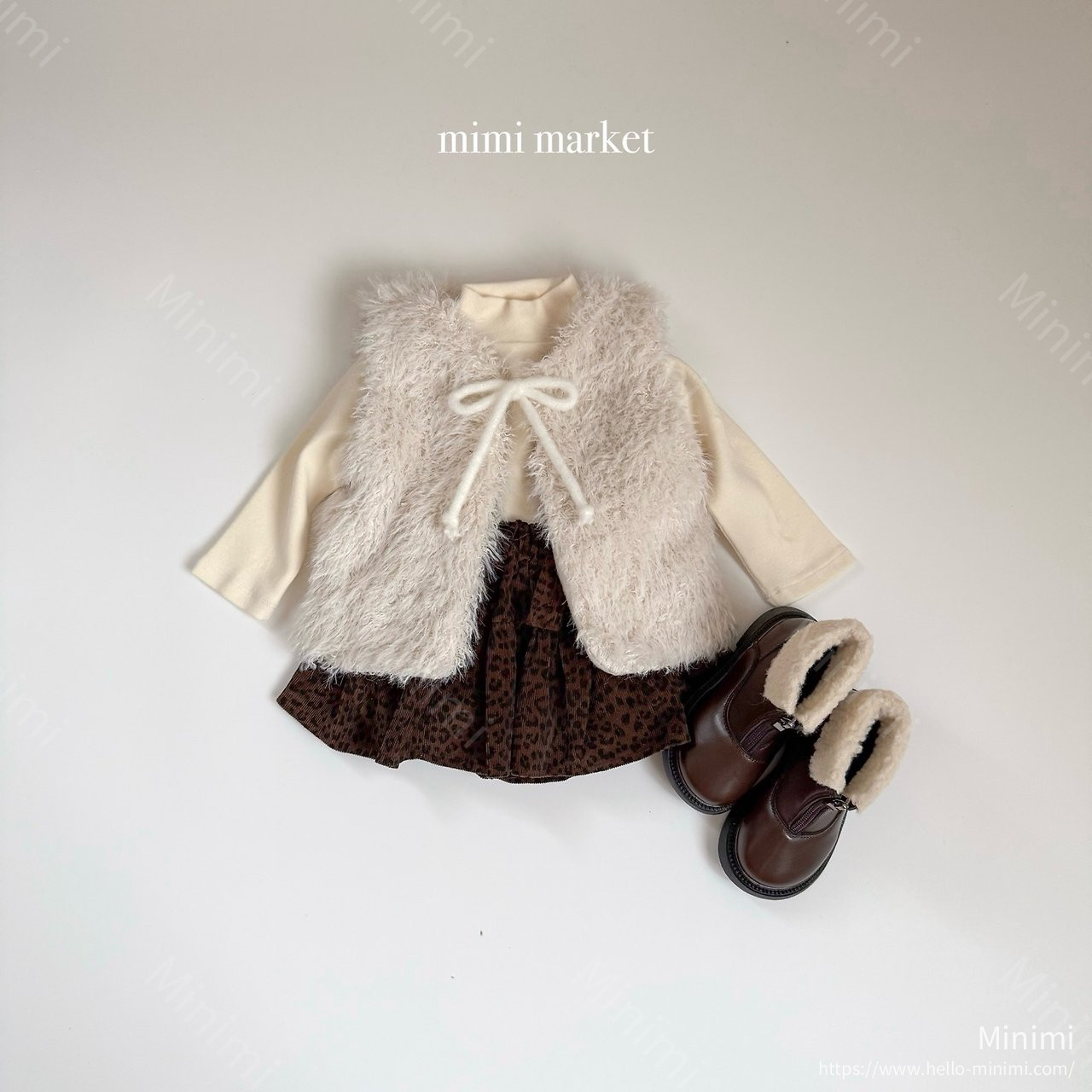 mimi-market Leopard Corduroy Cancan Skirt 細節圖 2