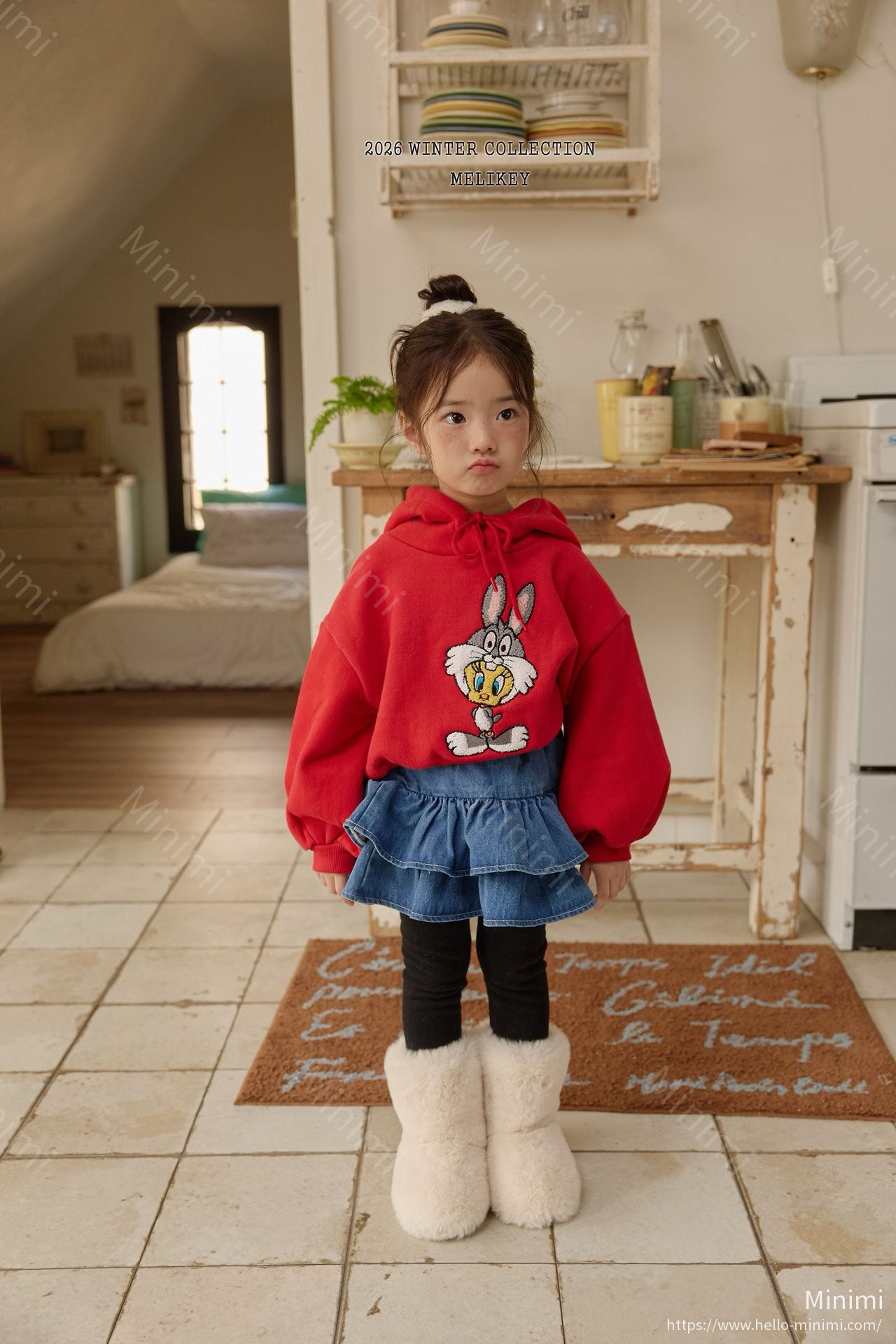 Melikey Denim Tiered Skirt 細節圖 15